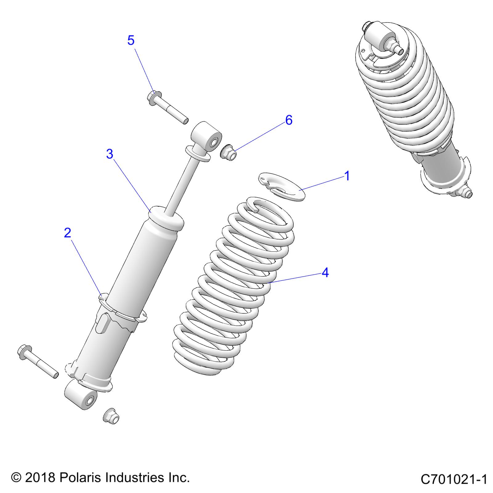 Part Number : 7044485 2 PIGGYBACK RESEVOIR SHOCK  FR