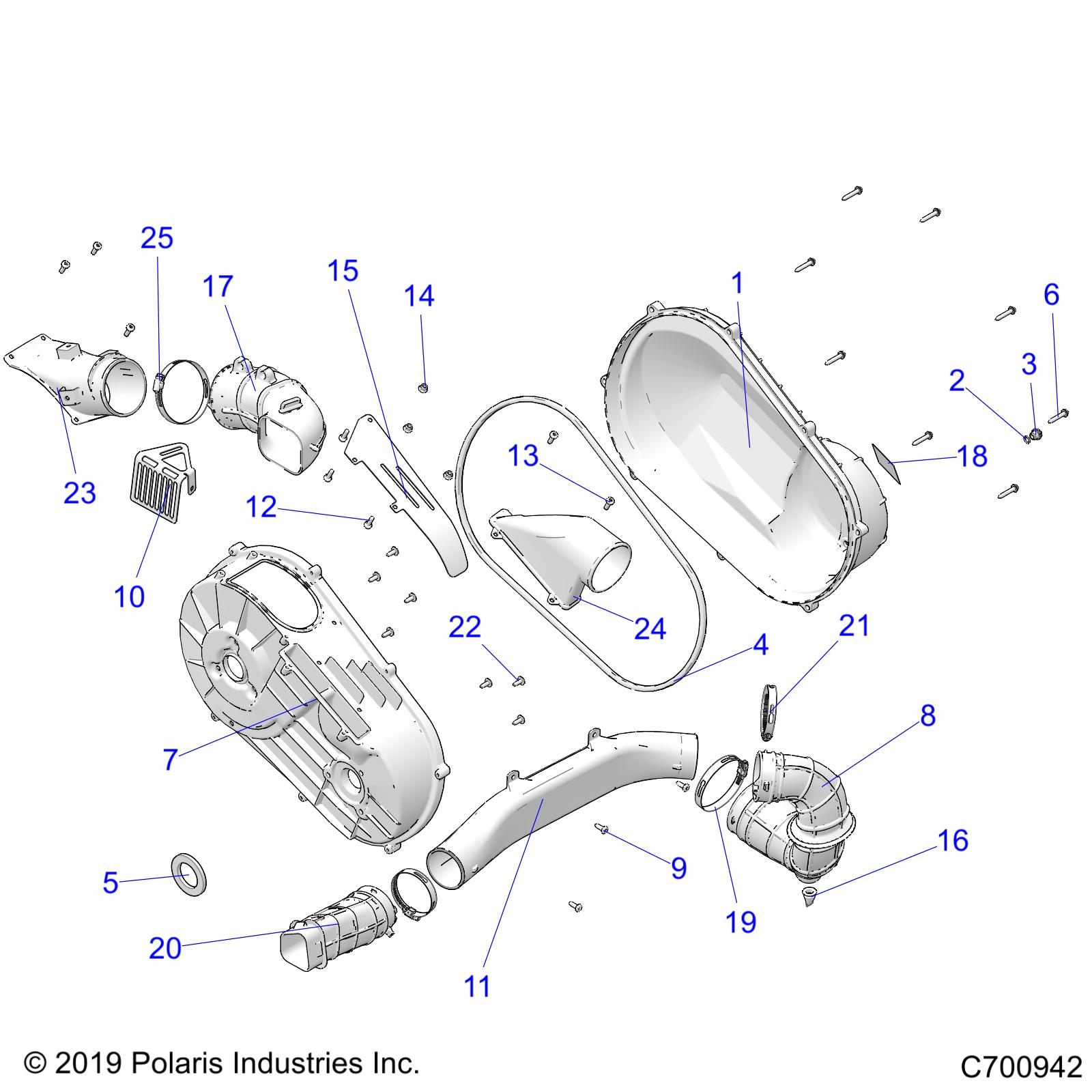 Part Number : 5455298 DUCT-CLUTCH AIR OUTLET