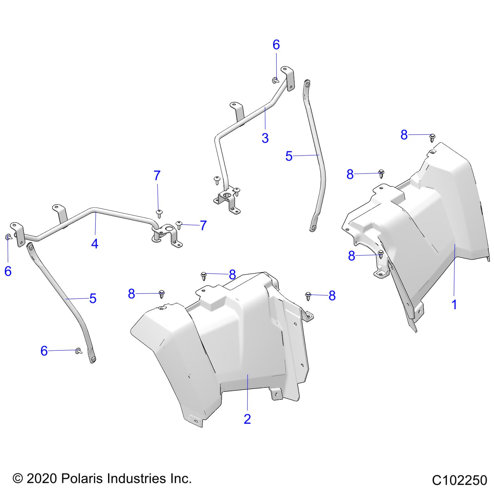 Part Number : 5450713-689 CAB-REAR UTE LH VEL BLUE