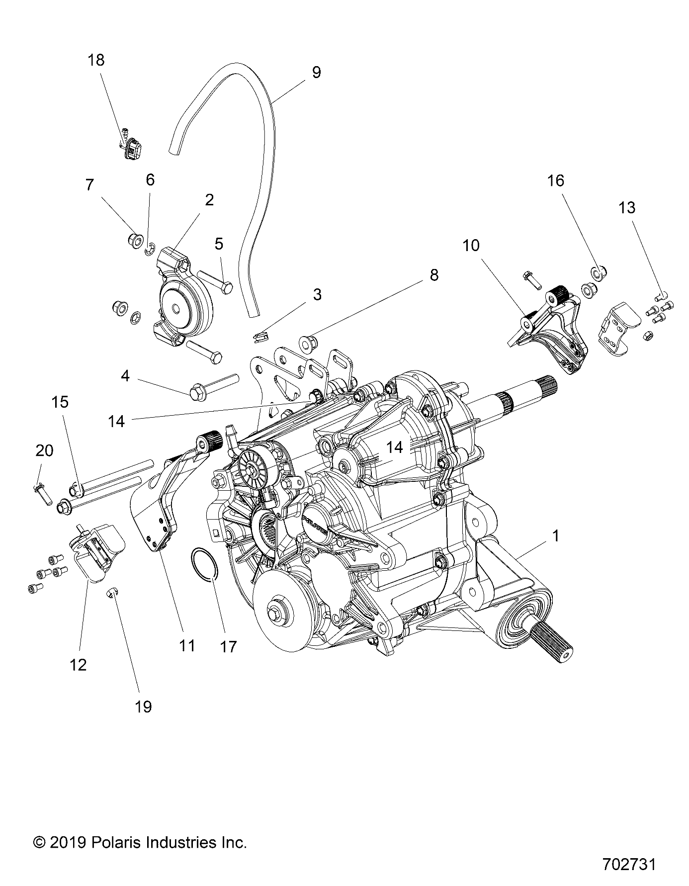 Foto diagrama Polaris que contem a peça 5141897