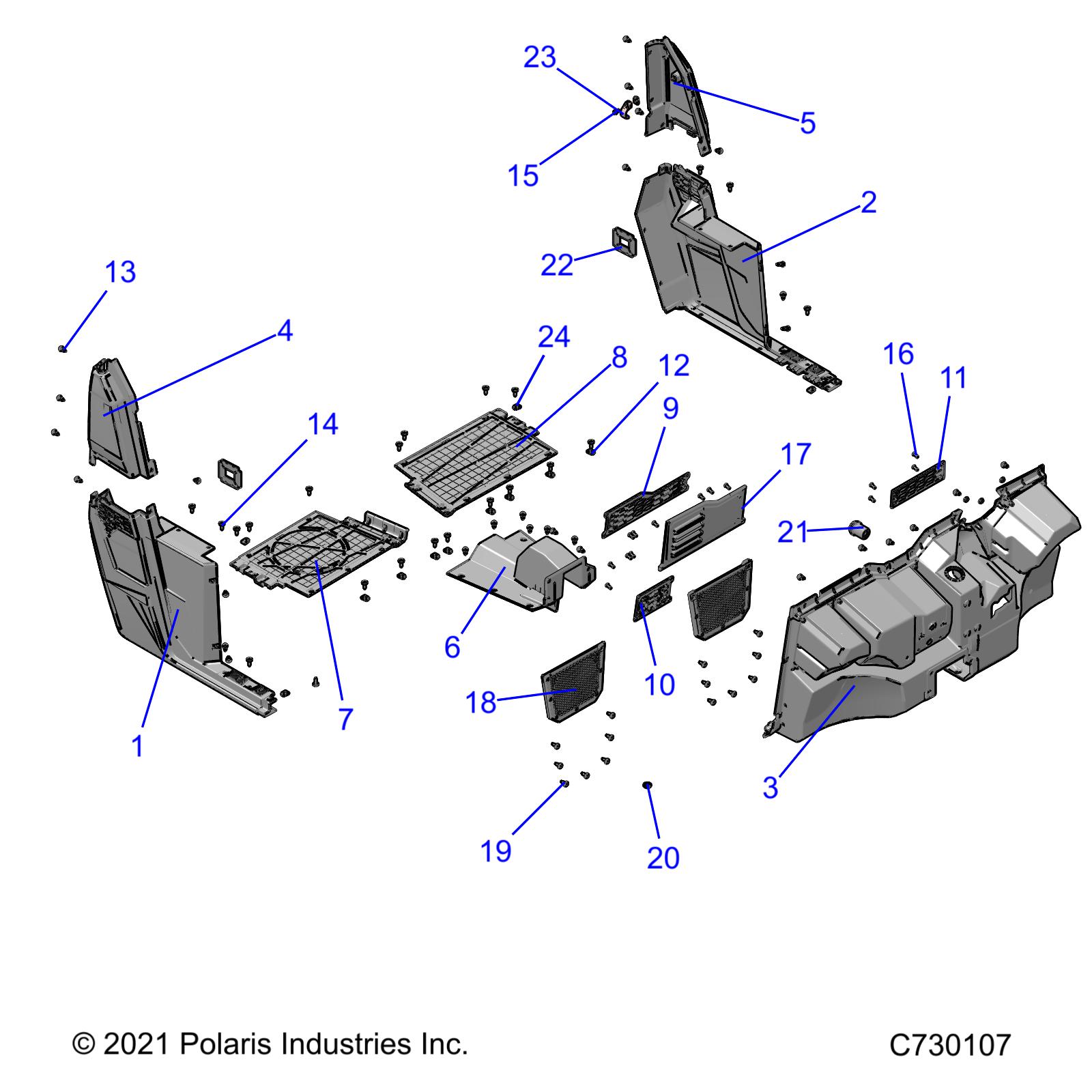 Foto diagrama Polaris que contem a peça 5451472