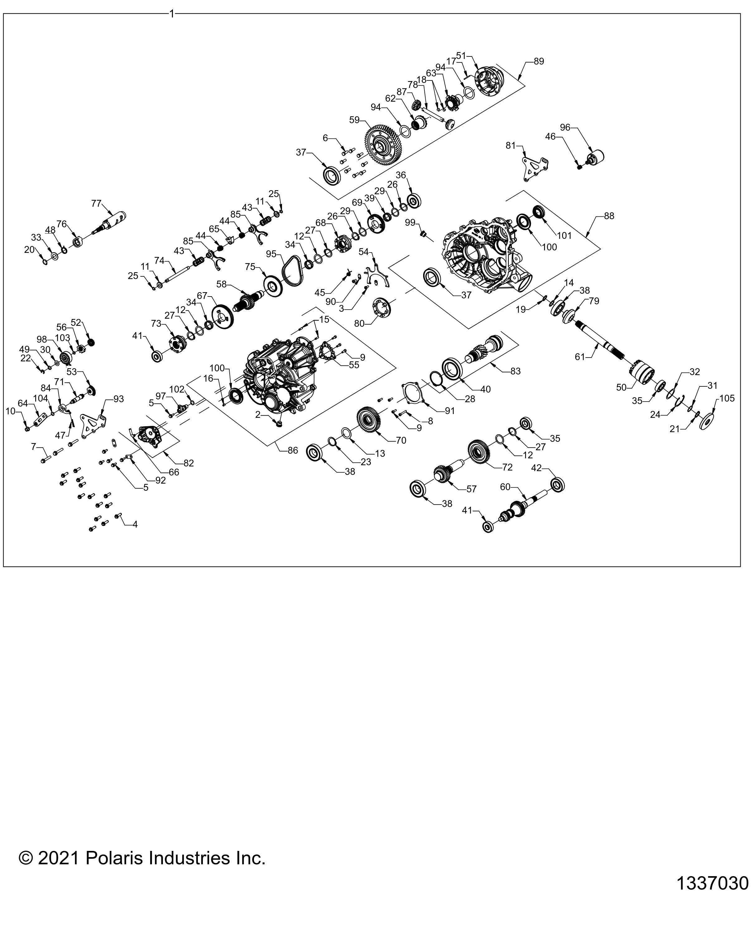 Foto diagrama Polaris que contem a peça 3236438