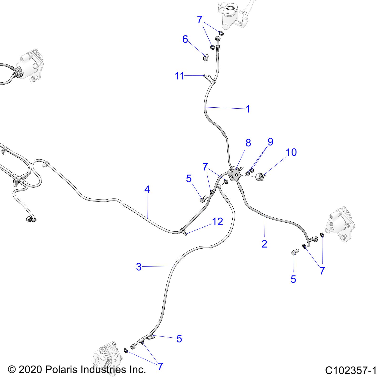 Foto diagrama Polaris que contem a peça 4110164