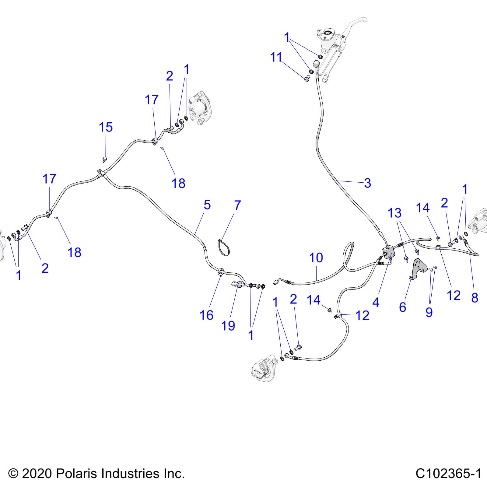 Part Number : 1913022 BRAKE LINE  REAR