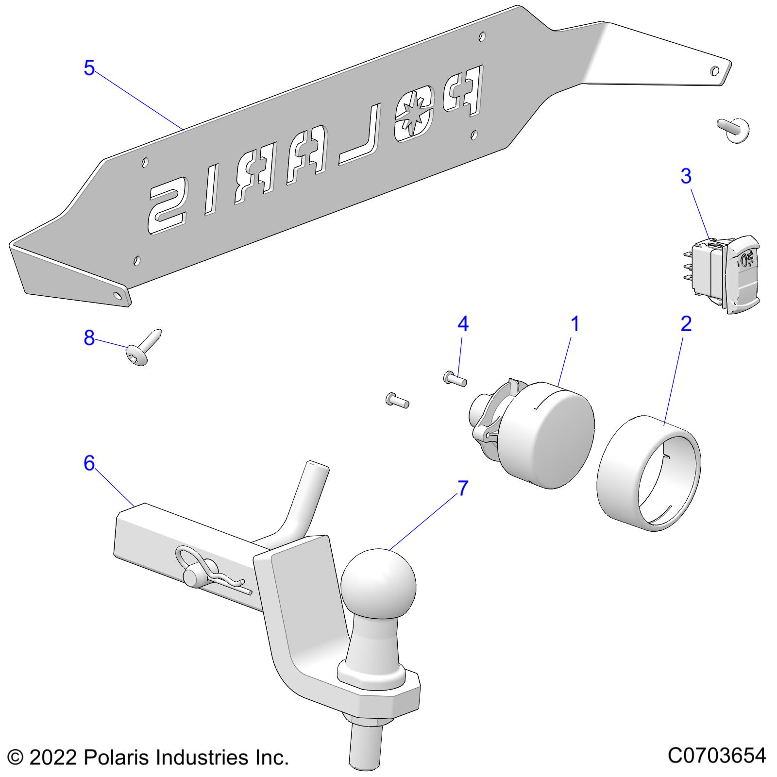 Foto diagrama Polaris que contem a peça 5267359-458
