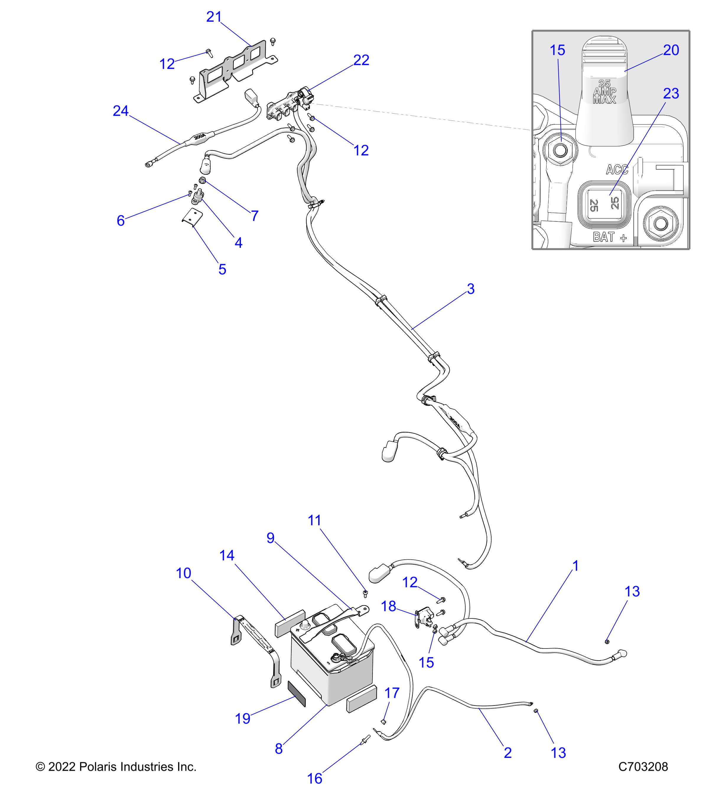 Part Number : 4015498 CABLE-GROUND ENG BAT CHAS