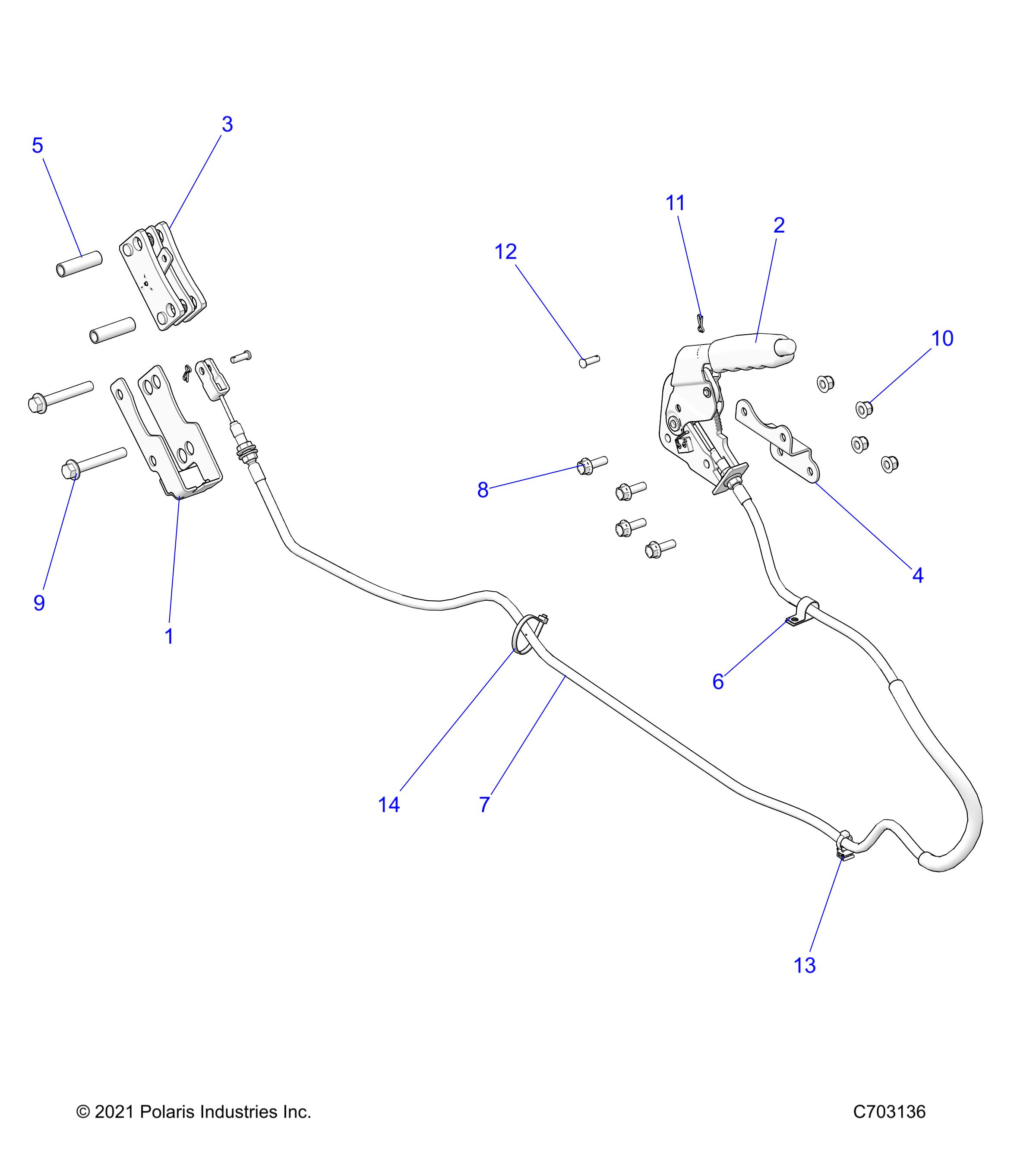 Foto diagrama Polaris que contem a peça 5258940