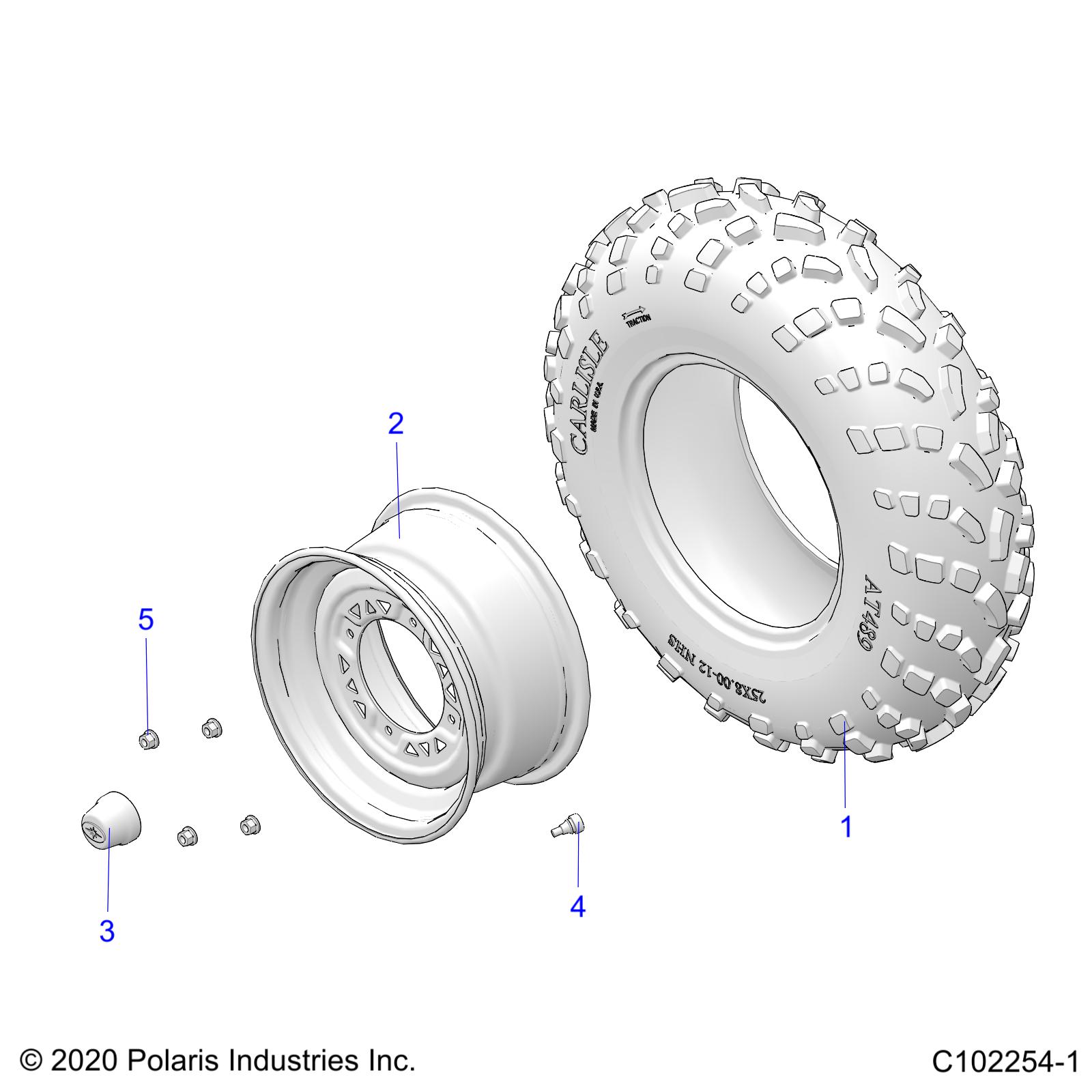 Part Number : 5415729 TIRE  25 X 8-12