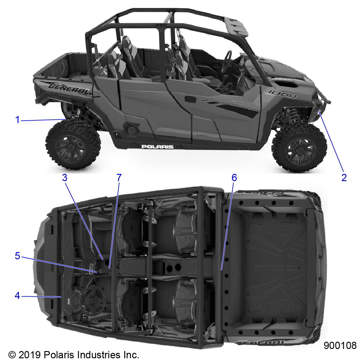 Foto diagrama Polaris que contem a peça 7185986