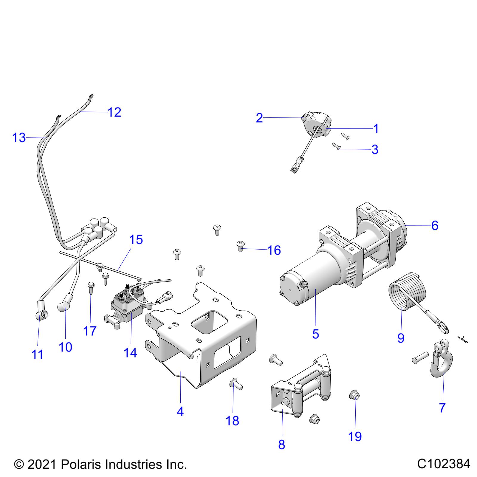 Part Number : 2205835 K-SVC WINCH BRKT 35 ATV