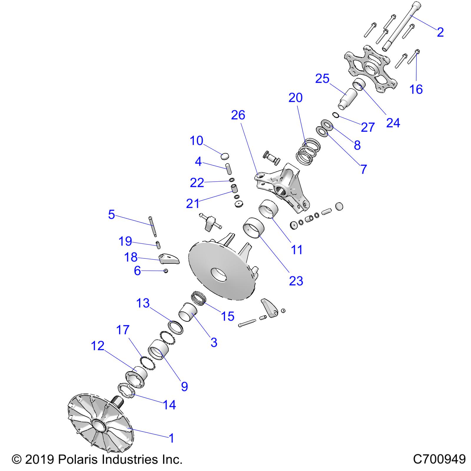 Foto diagrama Polaris que contem a peça 5454048