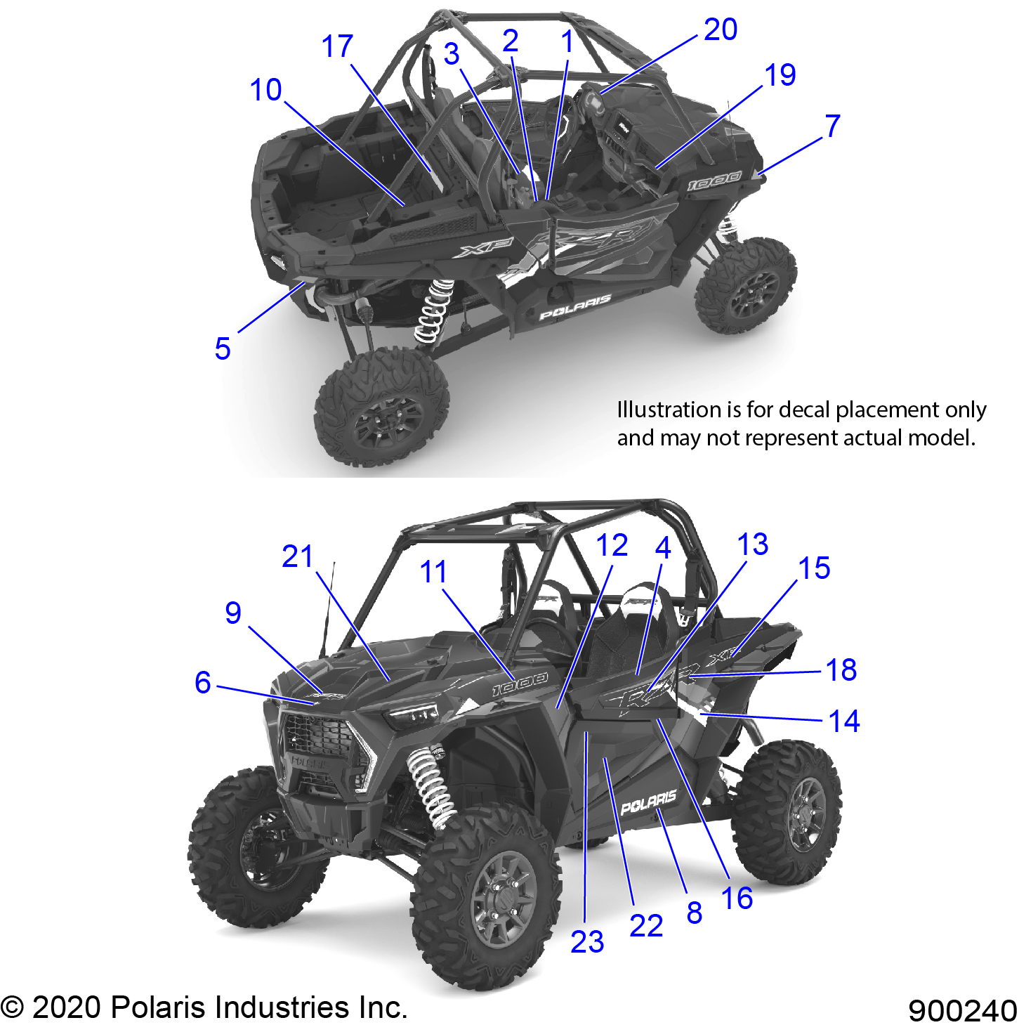 Foto diagrama Polaris que contem a peça 7193697