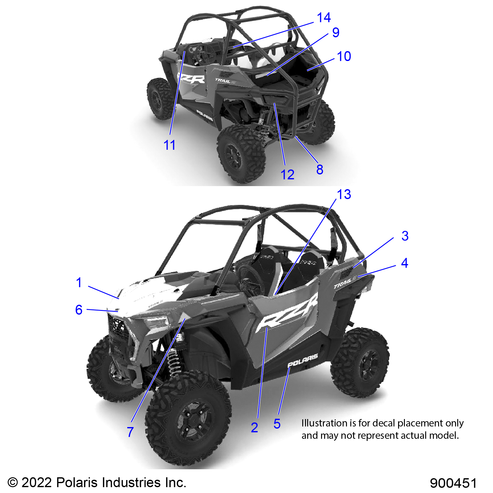 Part Number : 7195422 DECAL-RR.FNDR SIDE TOP RH