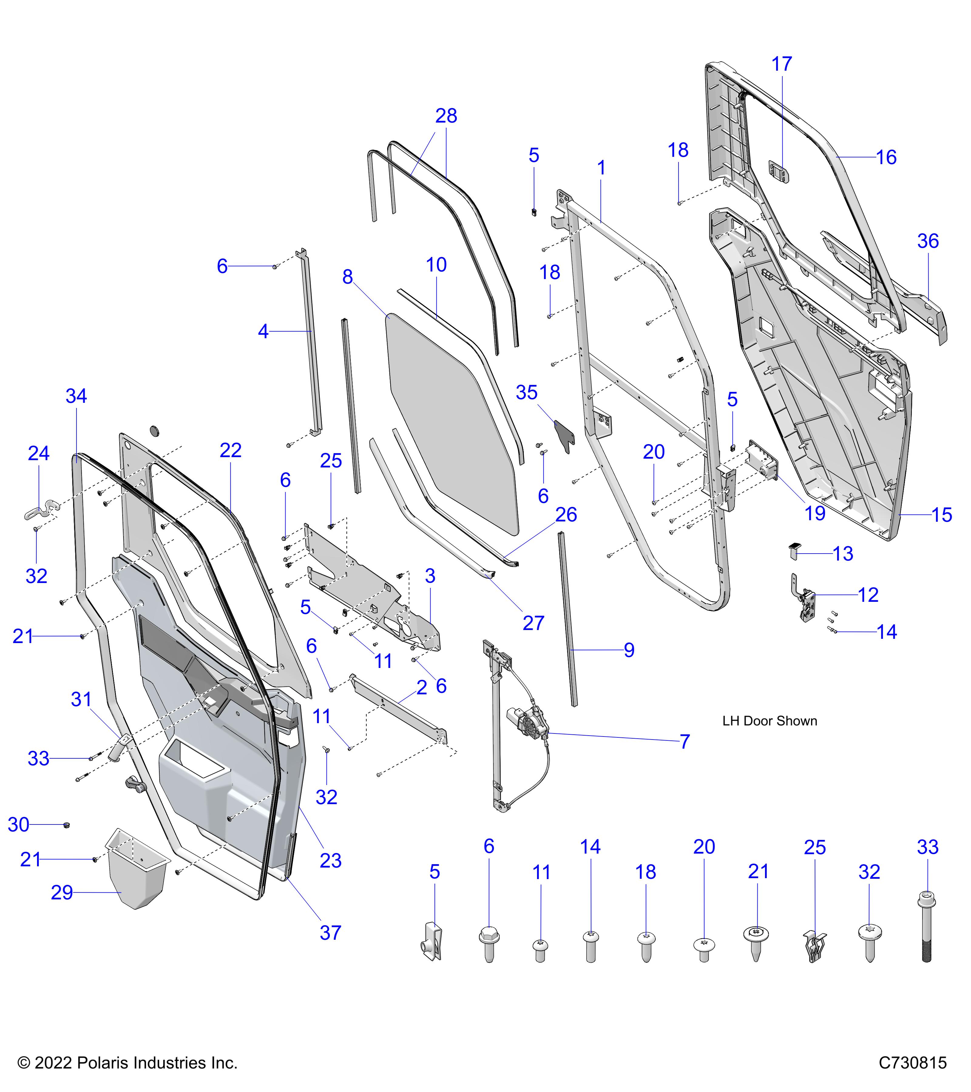 Part Number : 5454749-755 PNL-ACNT DOOR LH LE BRONSONRCK