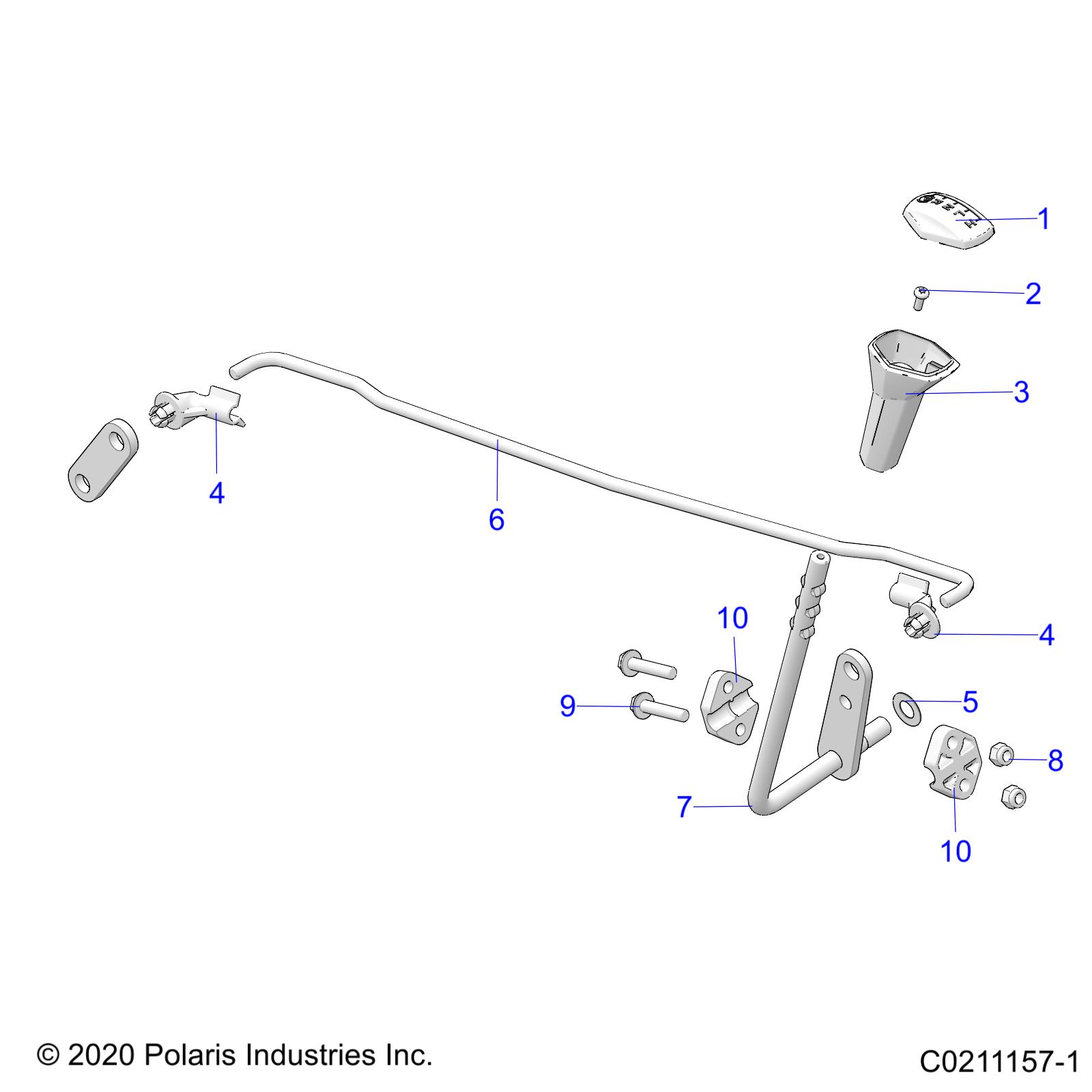 Part Number : 1015598-067 SHIFT HANDLE WELD  MEDIUM GLOS