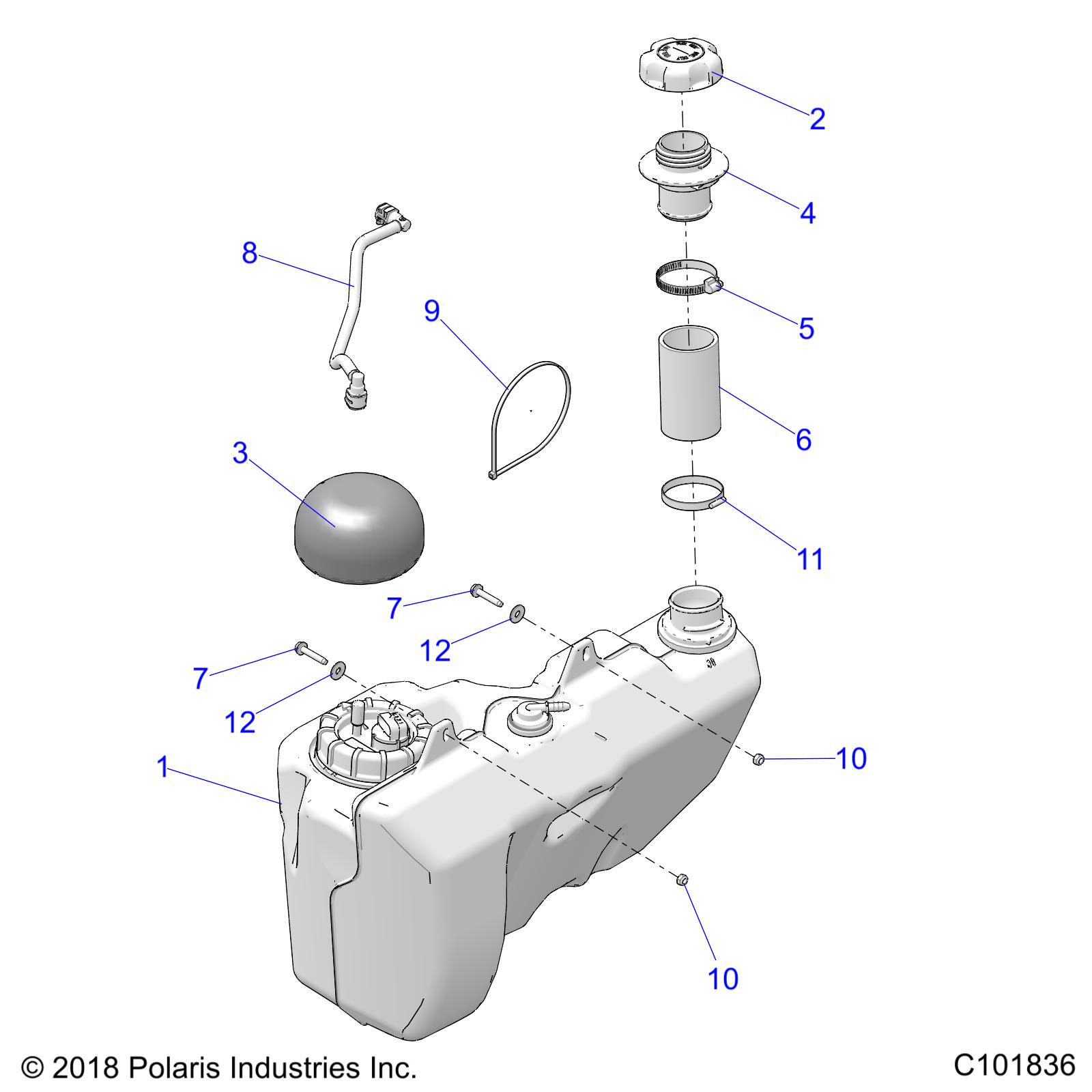 Part Number : 2522235 ASM-FUEL TANK W/PUMP 4 BAR