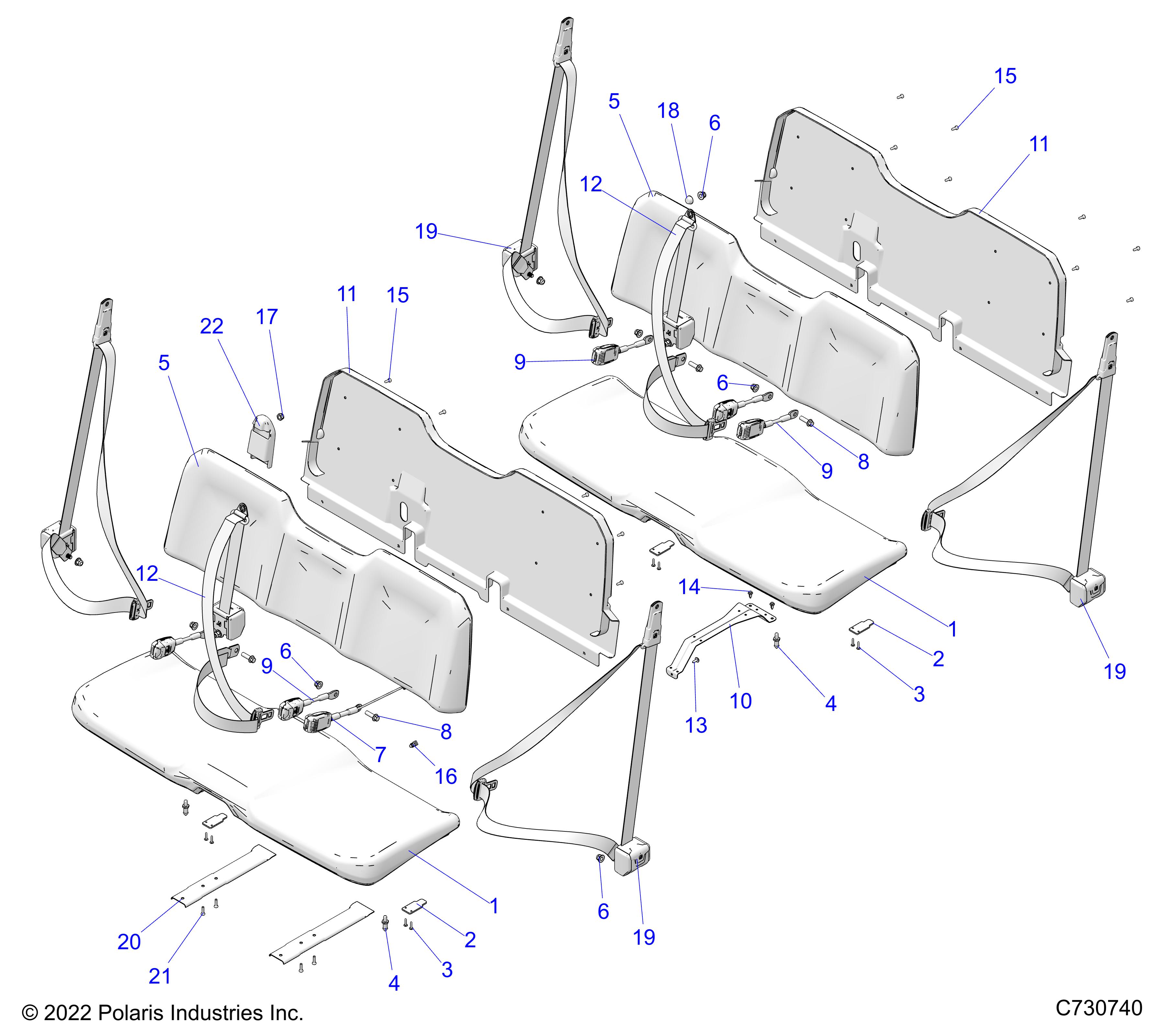 Part Number : 5253488-329 SUPPORT BRACKET  SEAT BASE  BL