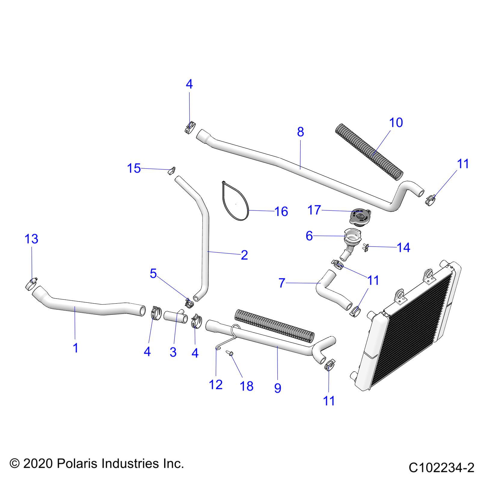 Foto diagrama Polaris que contem a peça 1240508