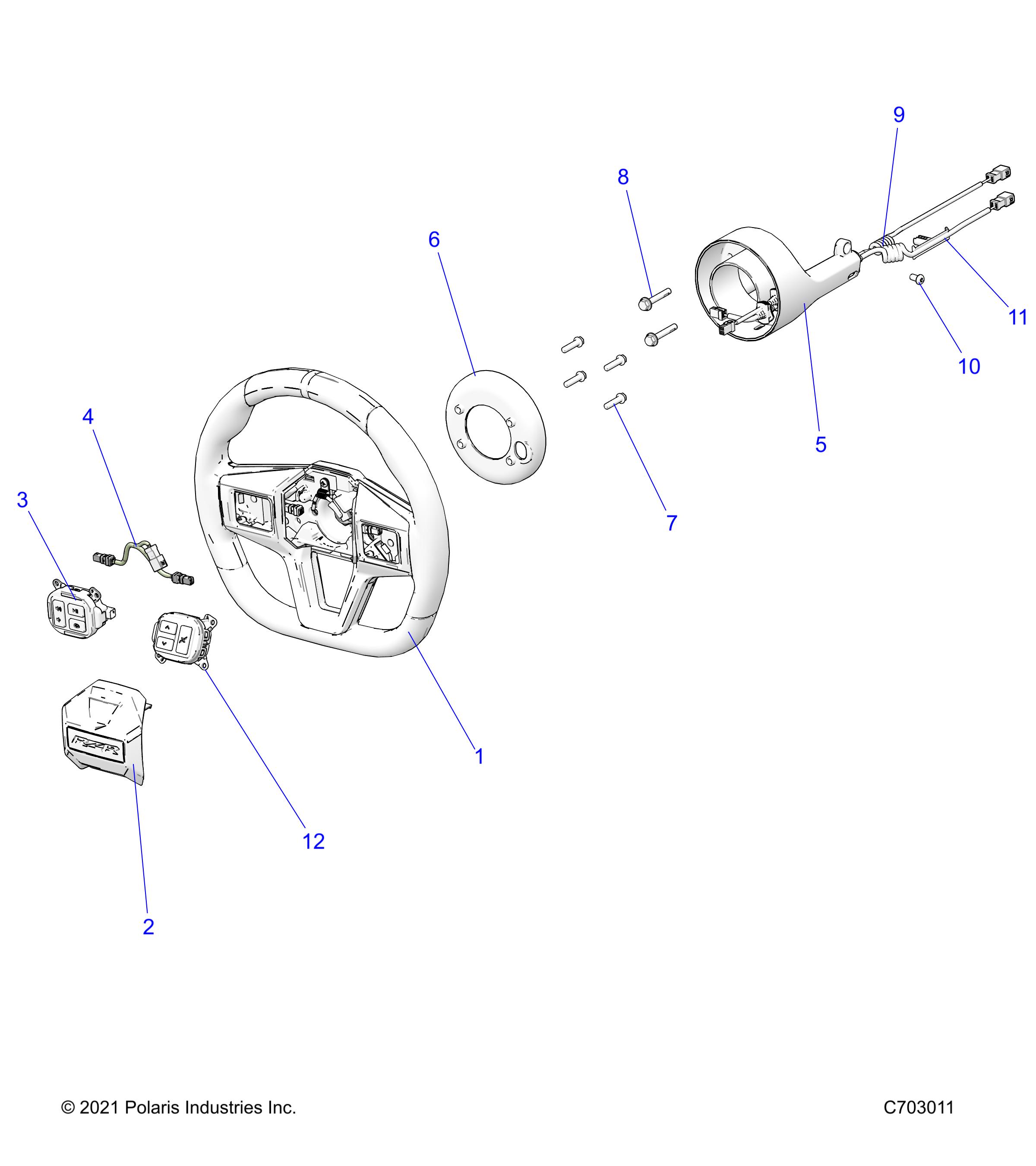 Part Number : 2414689 STEERING WHEEL HARNESS