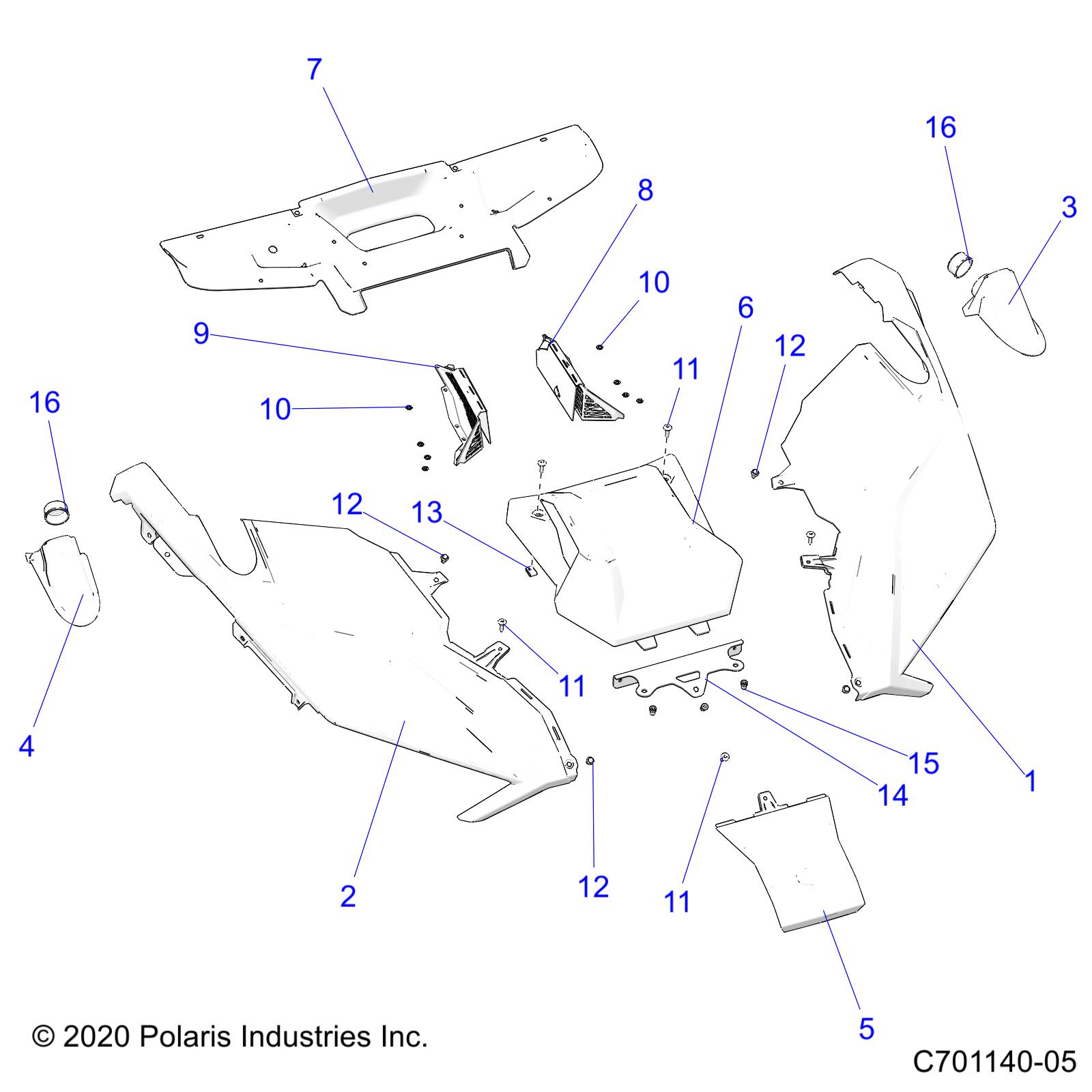 Part Number : 5455883-751 FNDR-FRT PNT RH PII BL