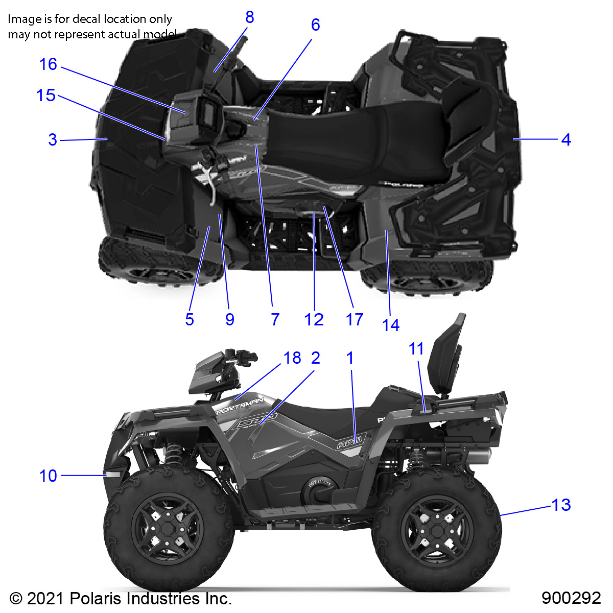 Foto diagrama Polaris que contem a peça 7192345