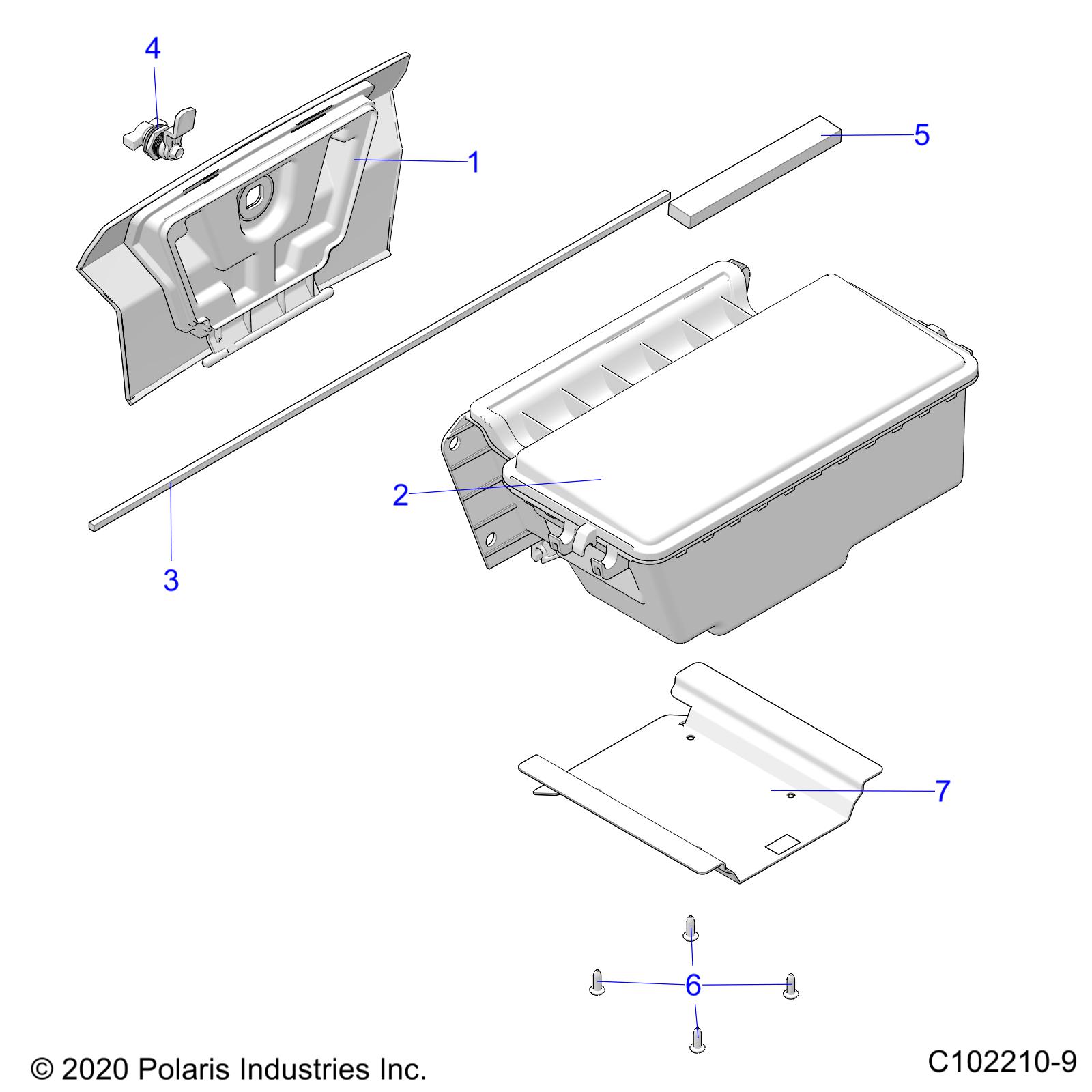 Foto diagrama Polaris que contem a peça 7081425