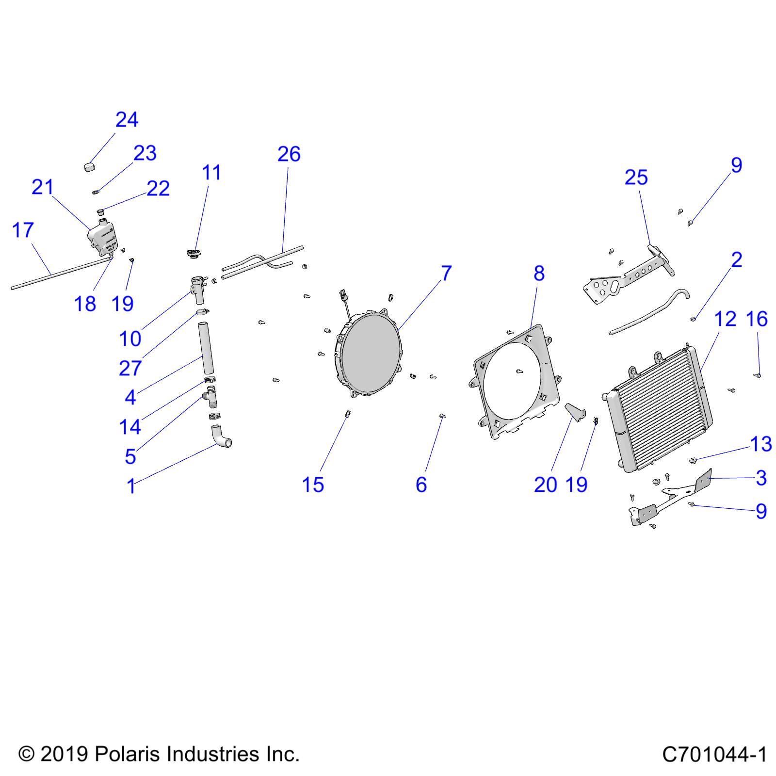 Foto diagrama Polaris que contem a peça 5254709-458
