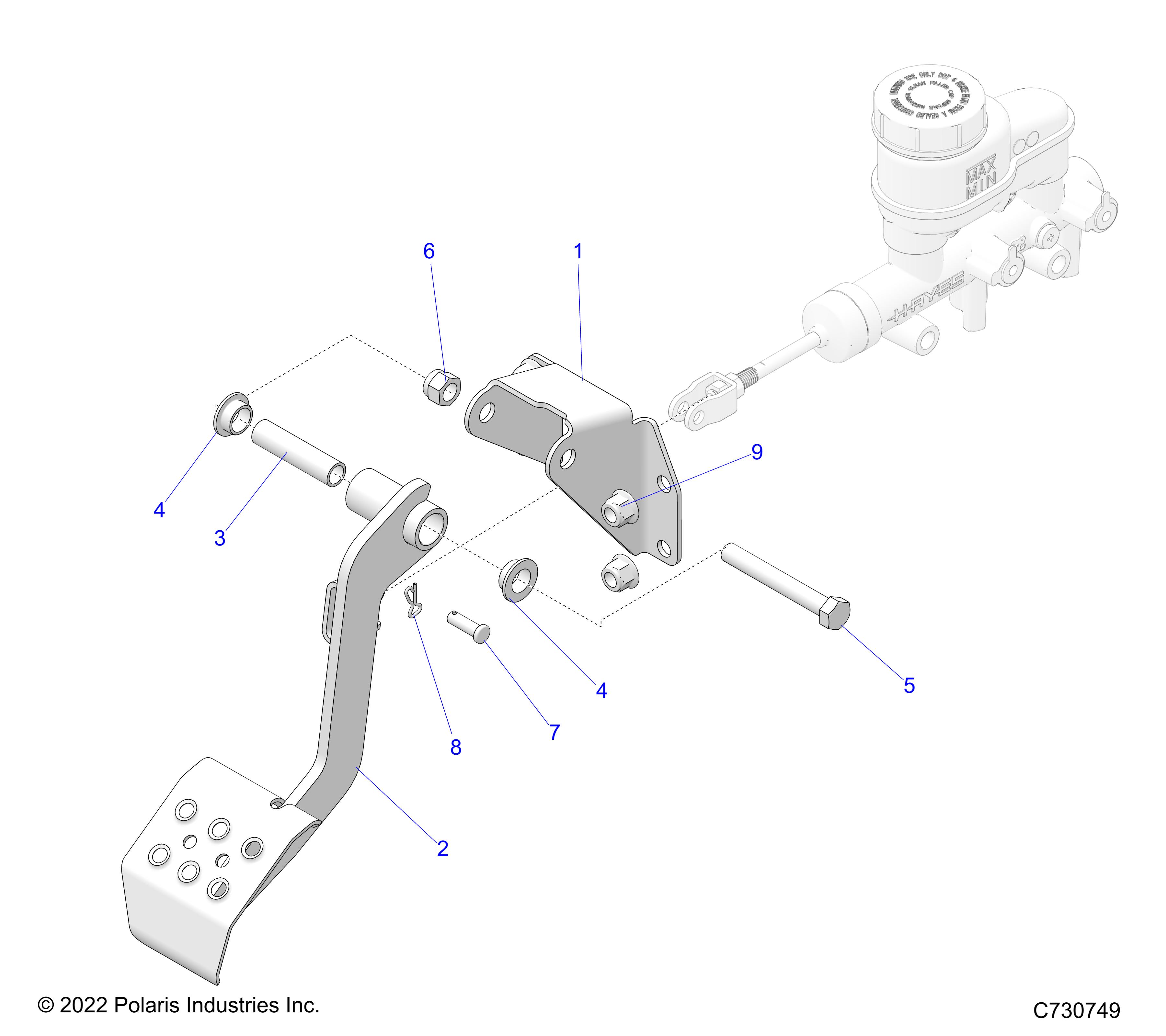 Part Number : 5335739 BRAKE PEDAL BUSHING TUBE