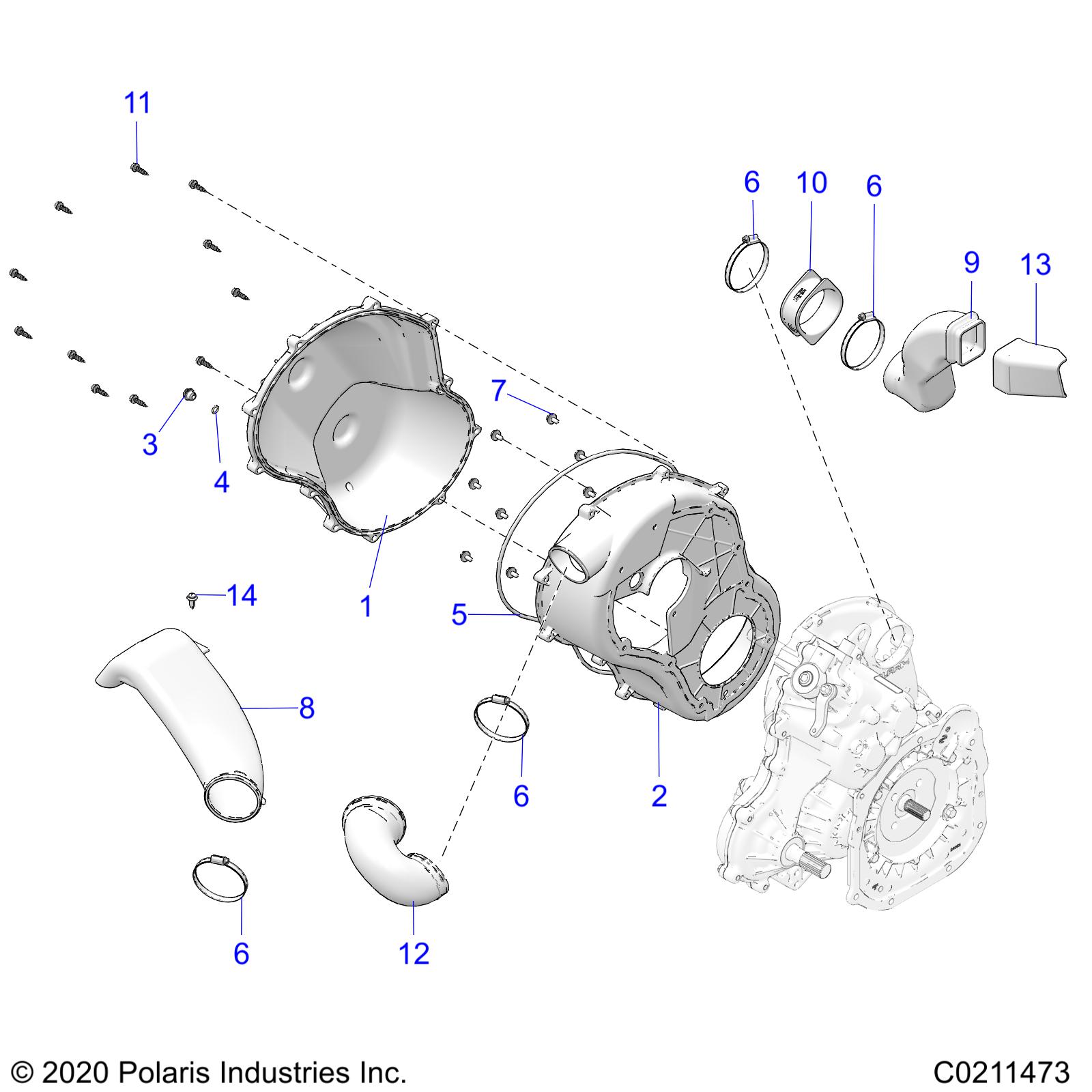 Part Number : 5453521 CLUTCH OUTLET DUCT