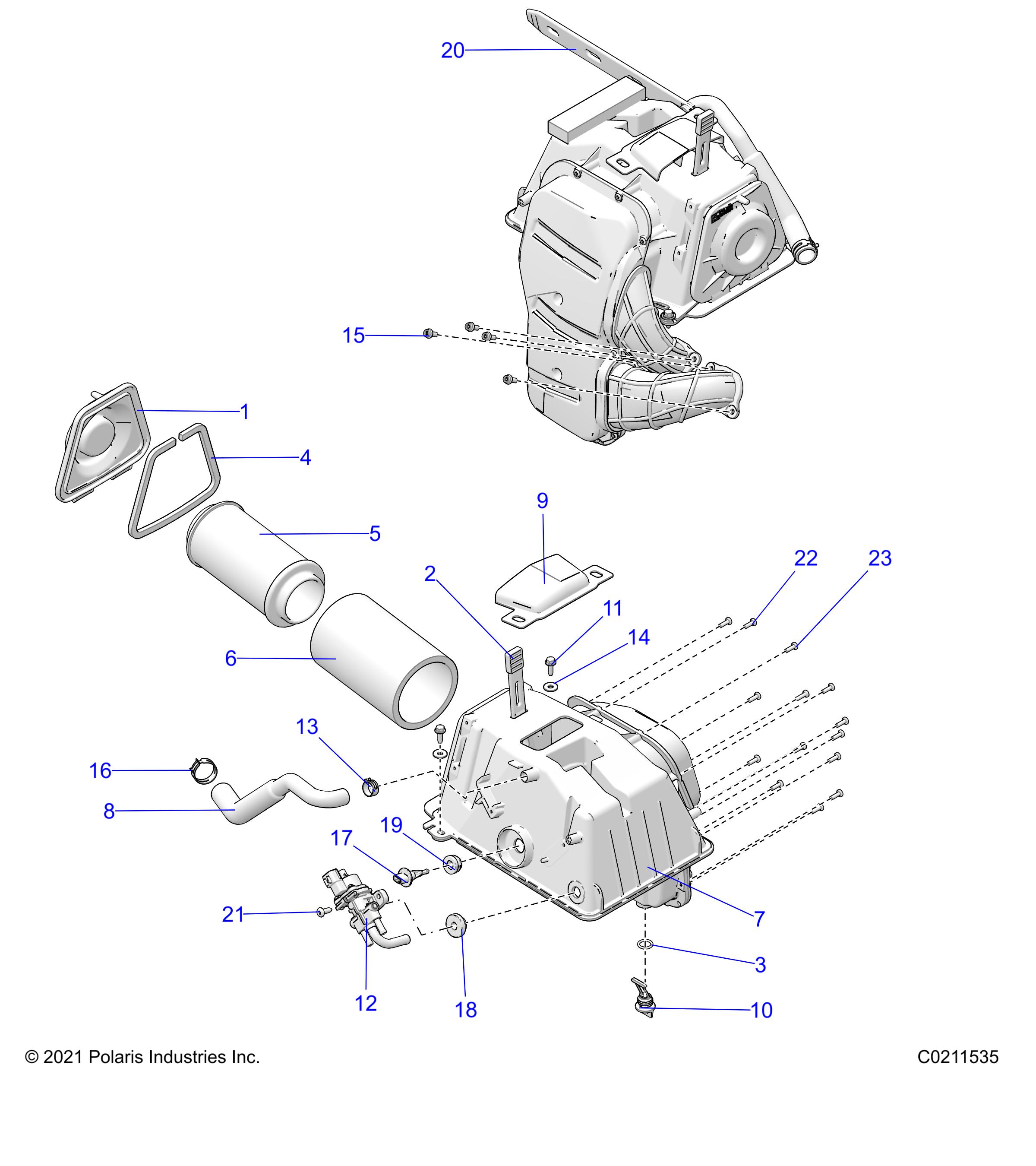 Foto diagrama Polaris que contem a peça 5414322