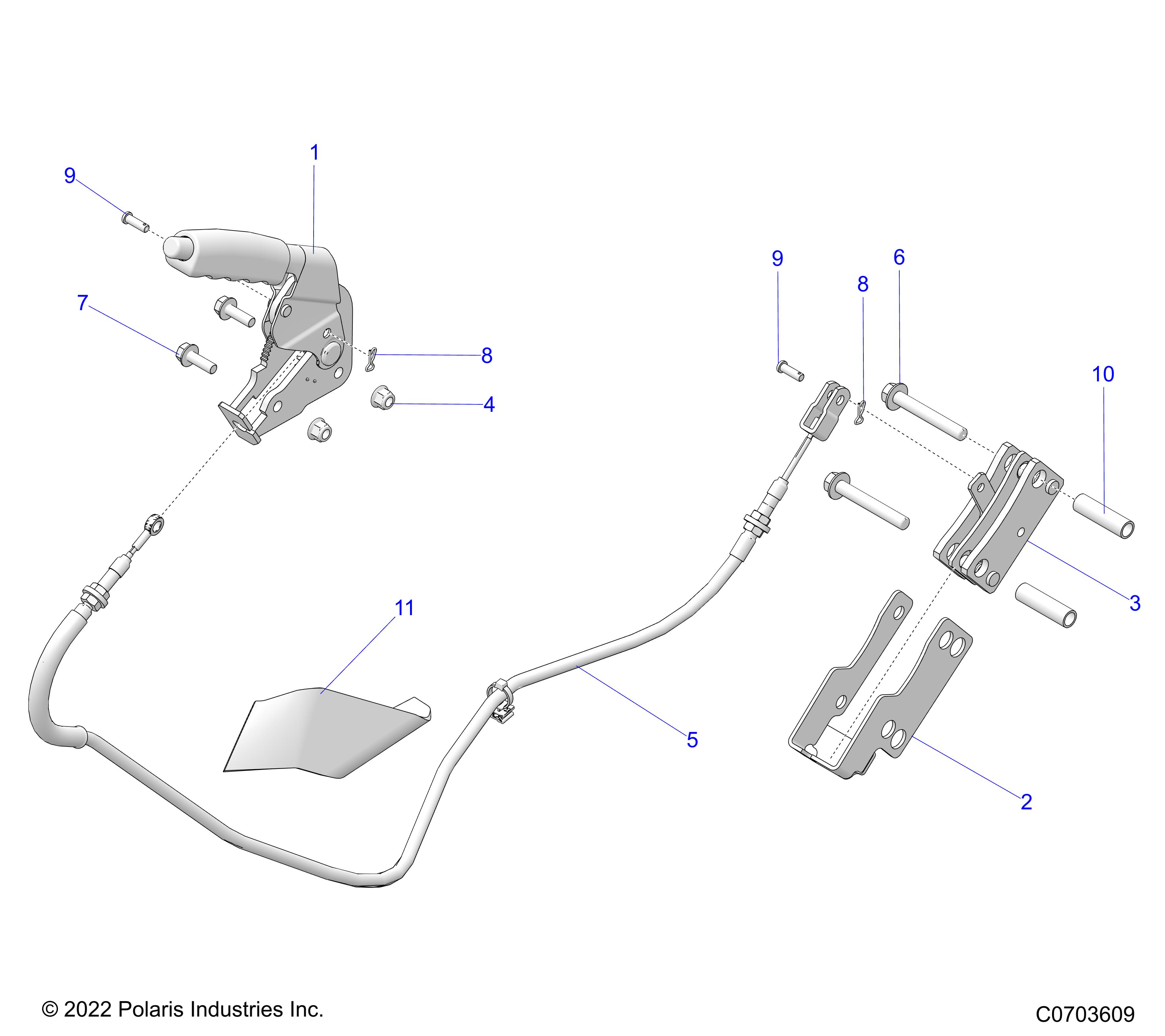 Part Number : 7082335 CABLE-PARKING BRAKE GENERAL