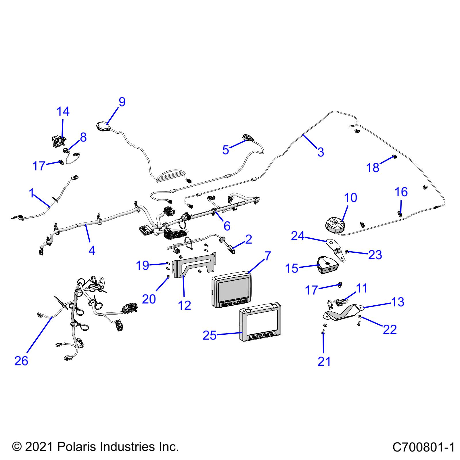Foto diagrama Polaris que contem a peça 4016639