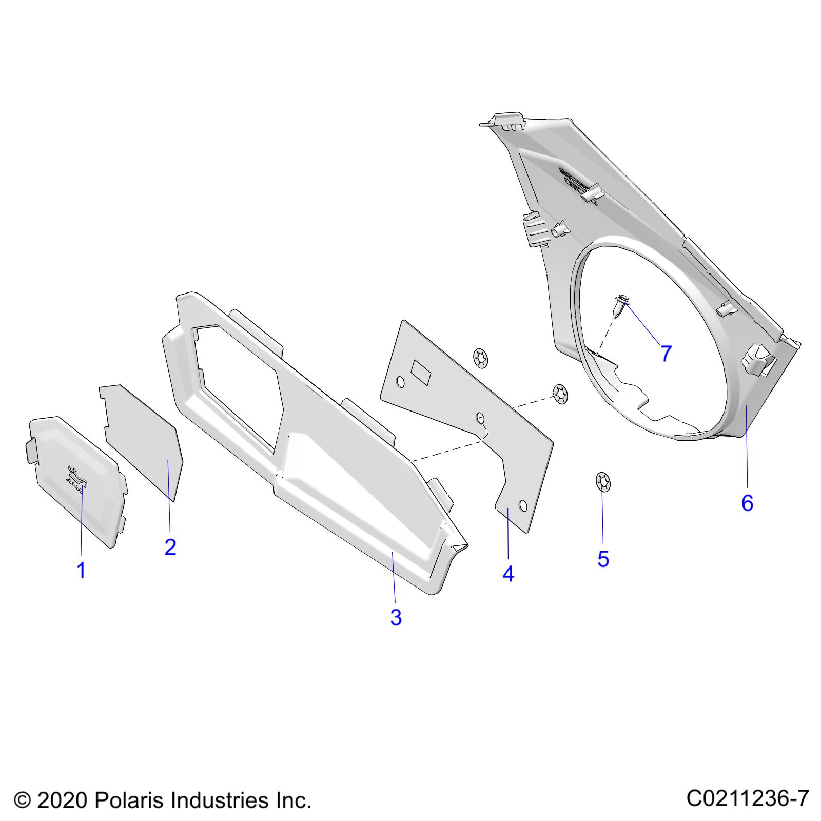 Part Number : 5458956-070 PANEL-CLOSE OFF LH MOD BLK