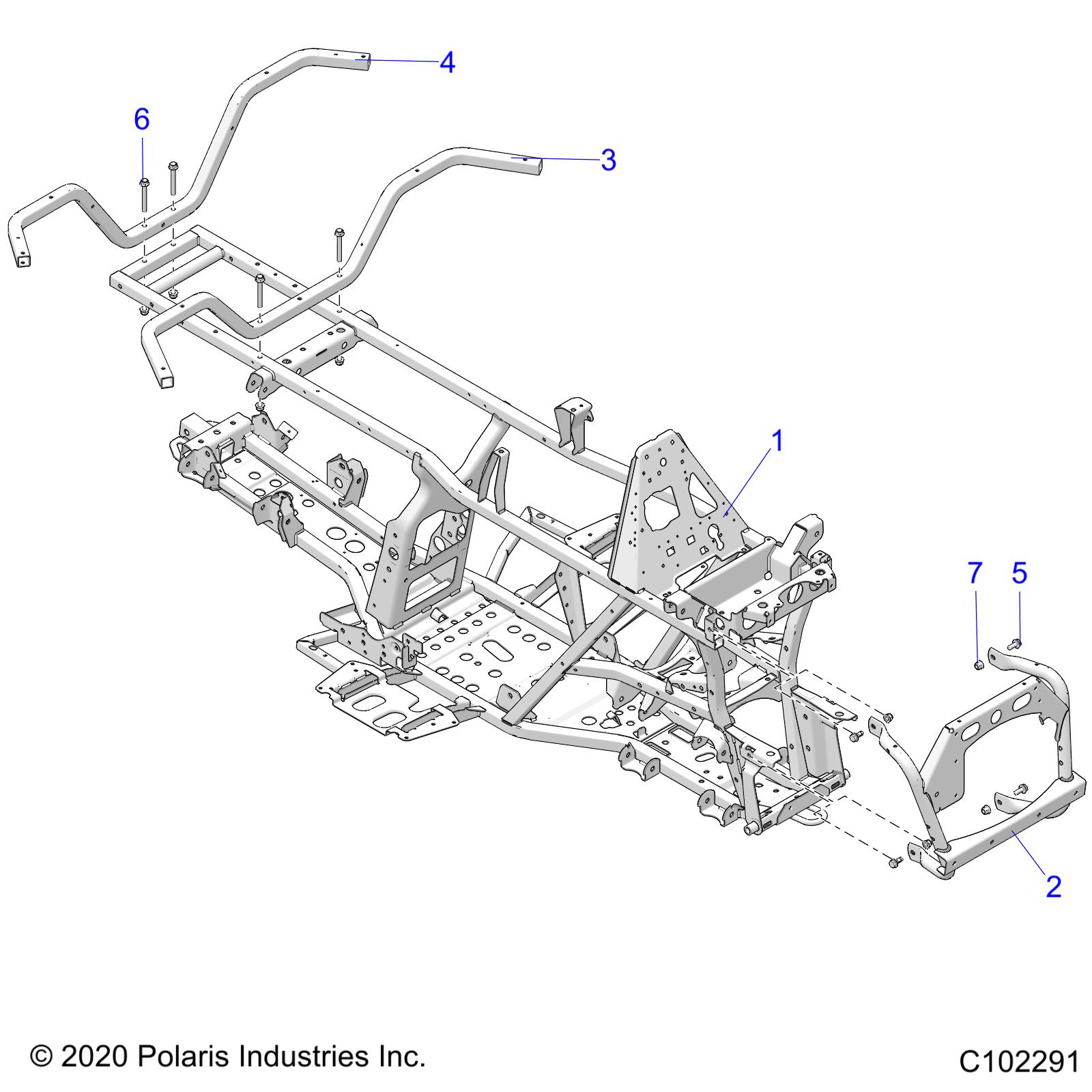 Part Number : 1025223-067 WELD-FRAME MAIN SP BLK