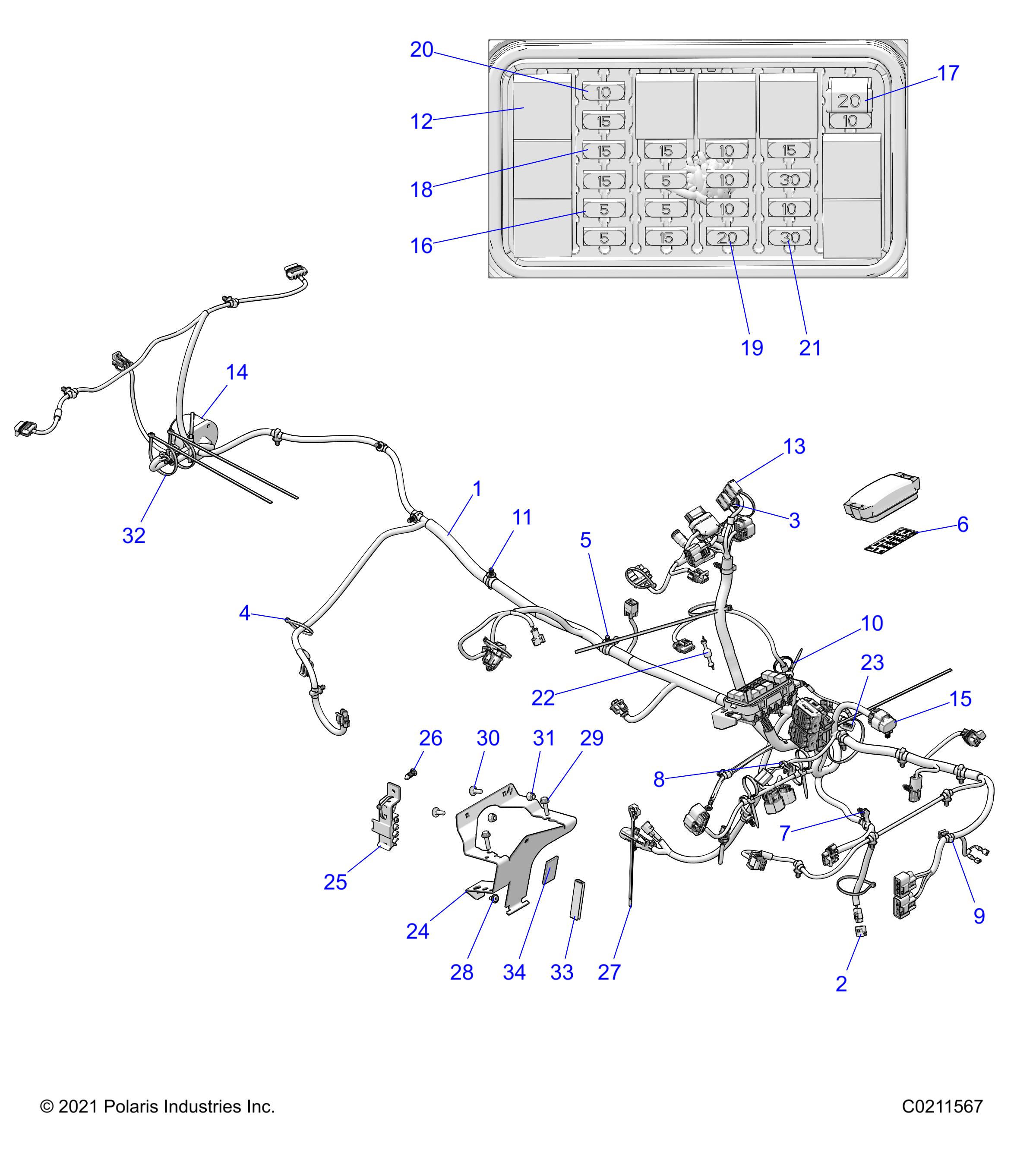 Part Number : 2415889 HARNESS-MAIN SPM 570 NRMM