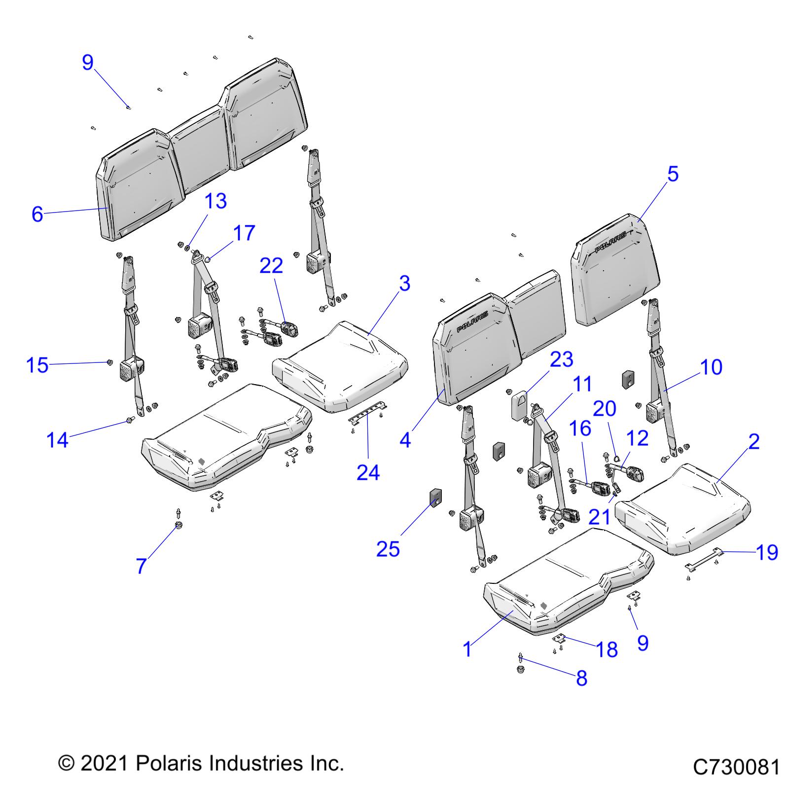 Part Number : 2689495 SEAT ASSEMBLY  BOTTOM  FLIP  B