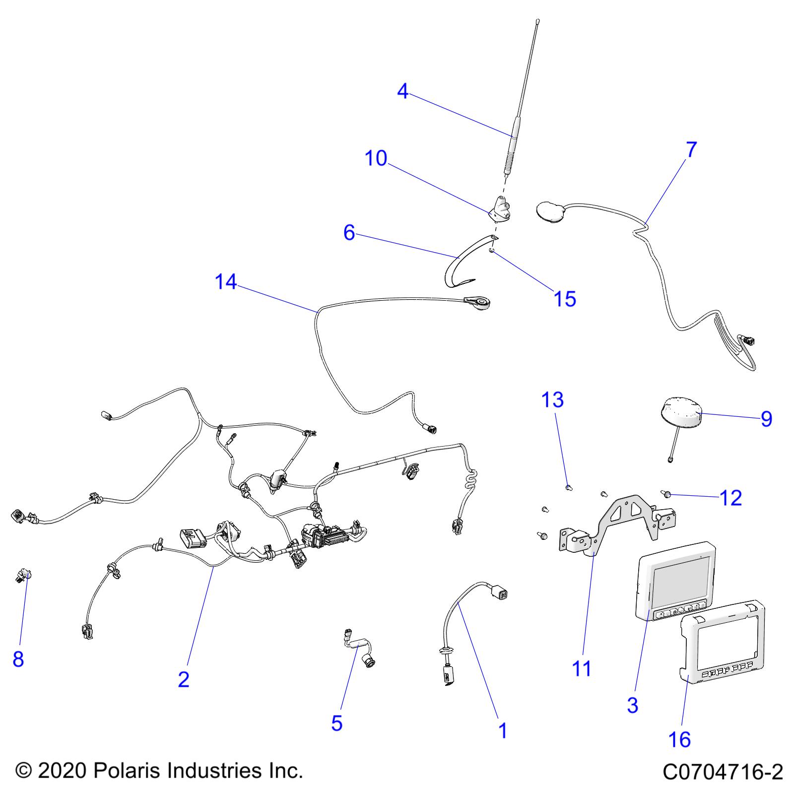 Foto diagrama Polaris que contem a peça 2415322