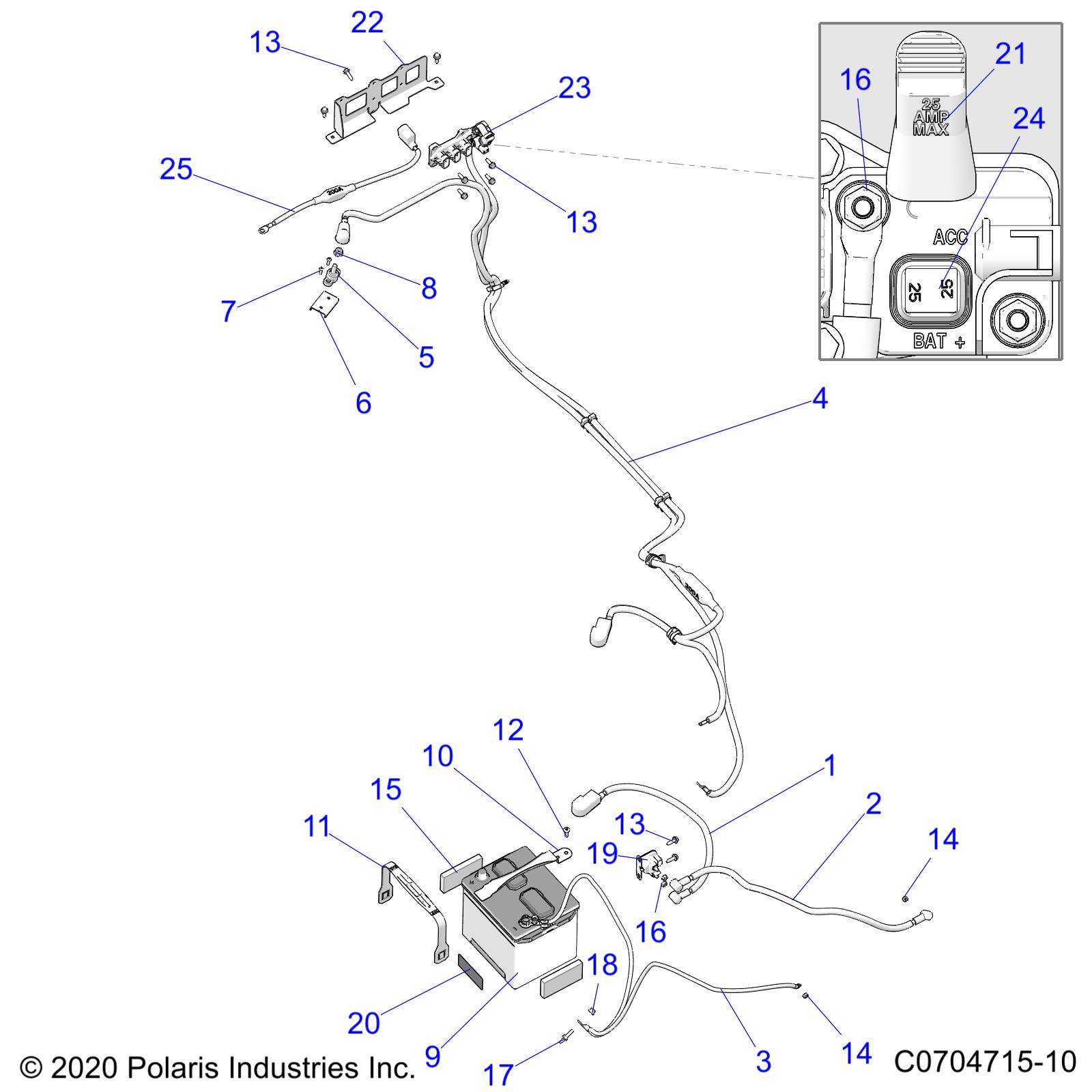 Foto diagrama Polaris que contem a peça 5270242-458