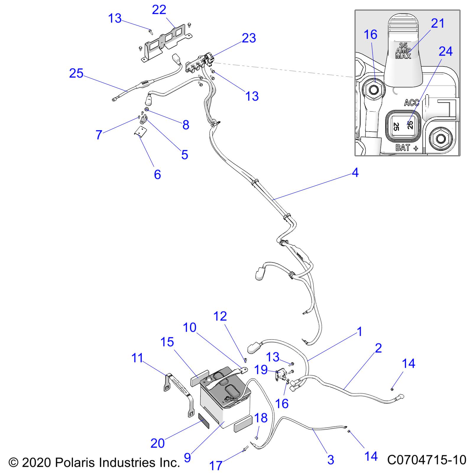 Foto diagrama Polaris que contem a peça 5450916