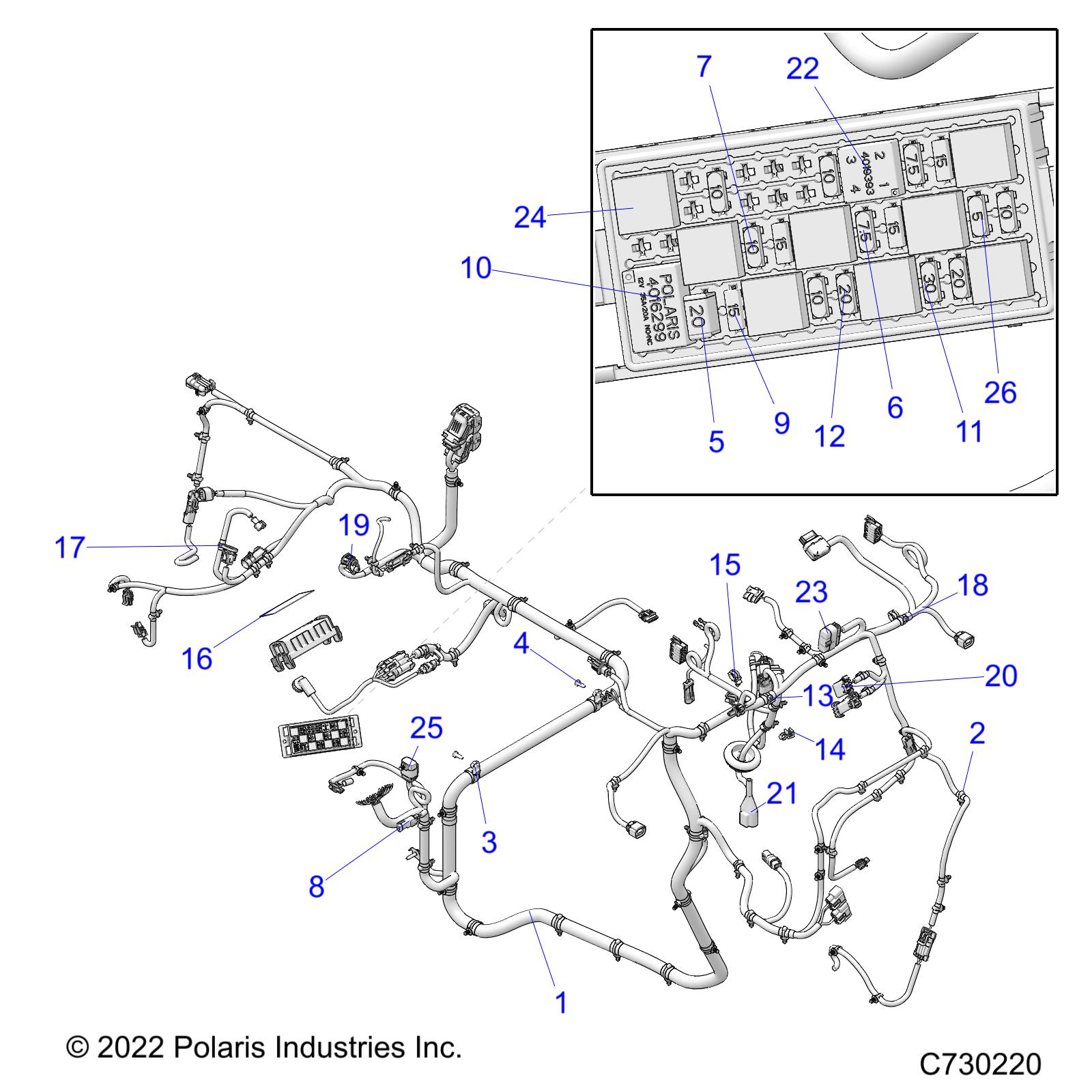 Part Number : 2416205 HARN-CHASSIS 570 NSTR