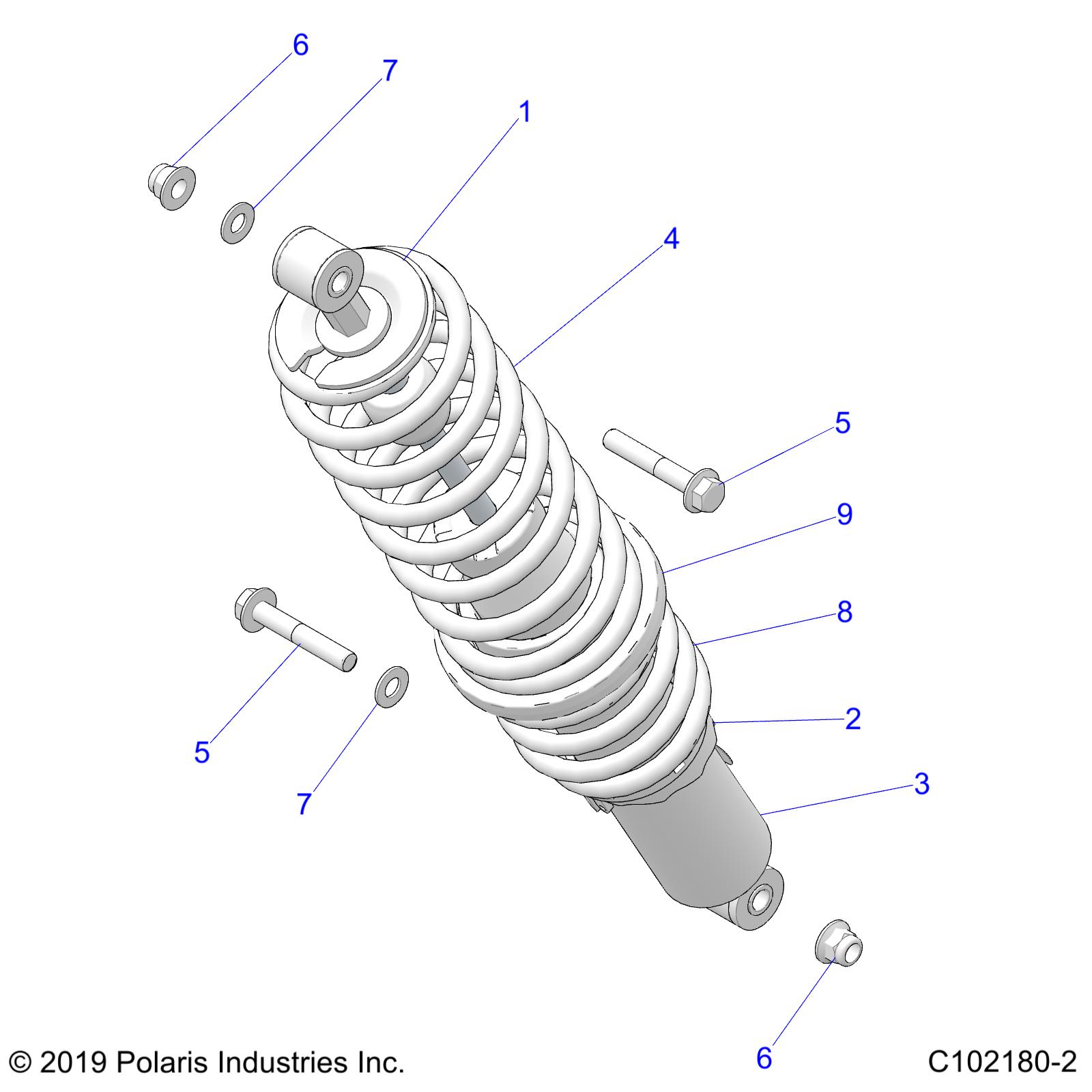 Foto diagrama Polaris que contem a peça 7045492-647