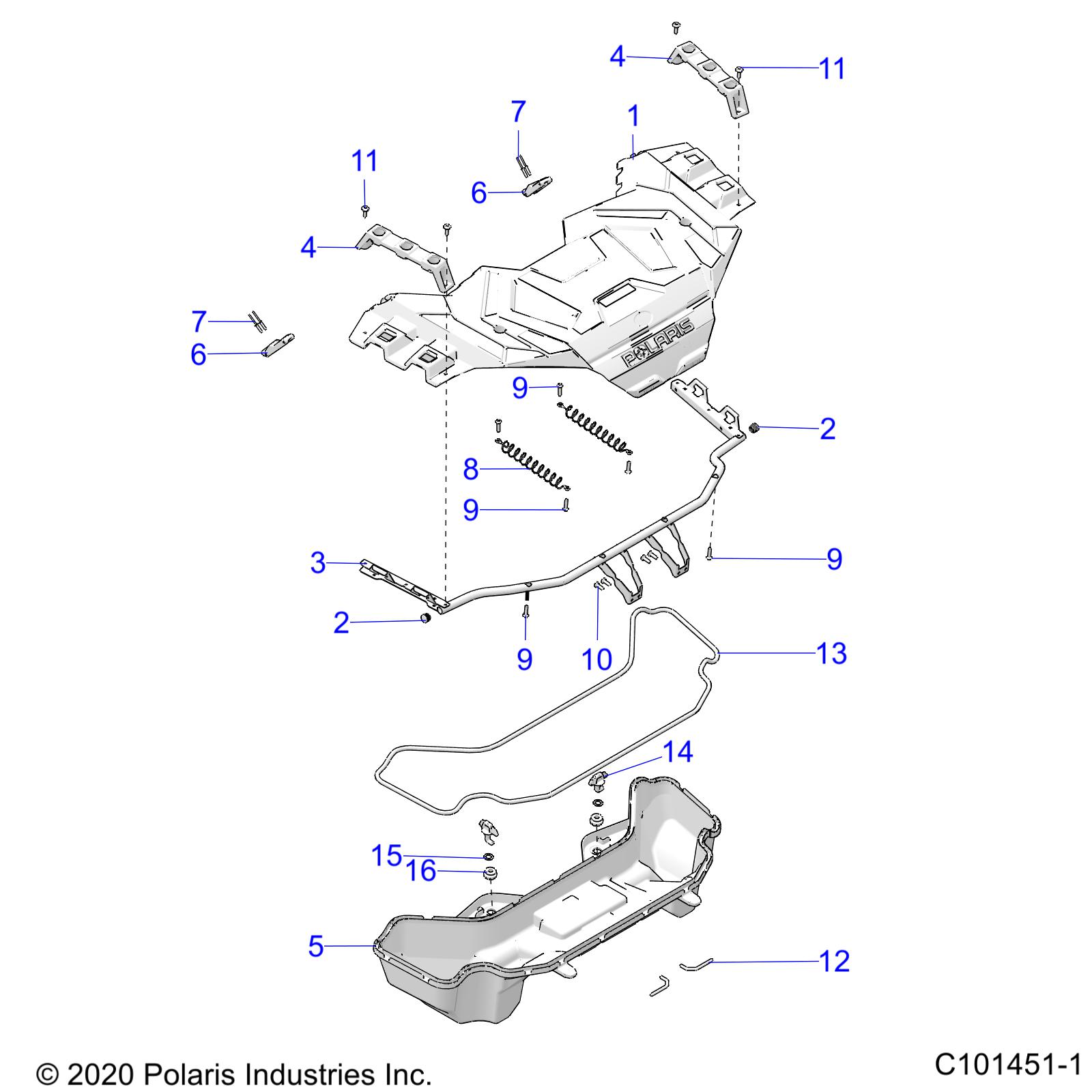 Foto diagrama Polaris que contem a peça 5452935-070