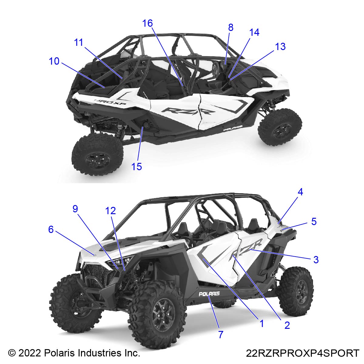 Foto diagrama Polaris que contem a peça 7192068