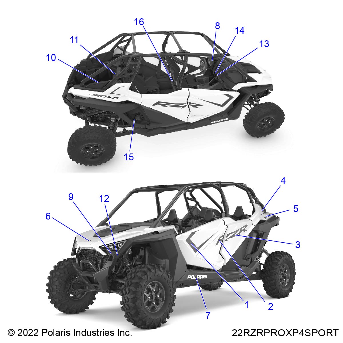 Foto diagrama Polaris que contem a peça 7194008