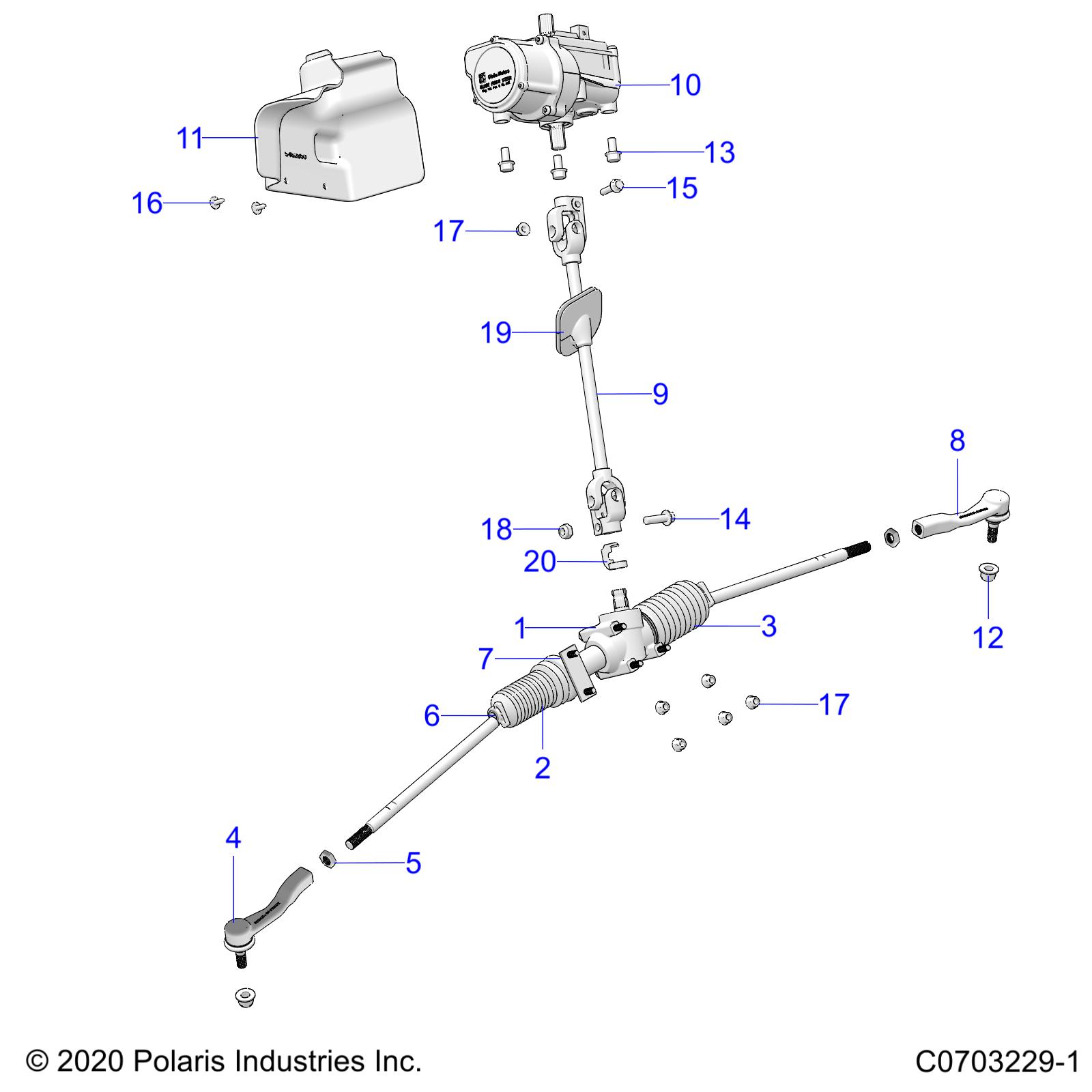 Part Number : 2414873 2.0T POWER STEERING ASSEMBLY