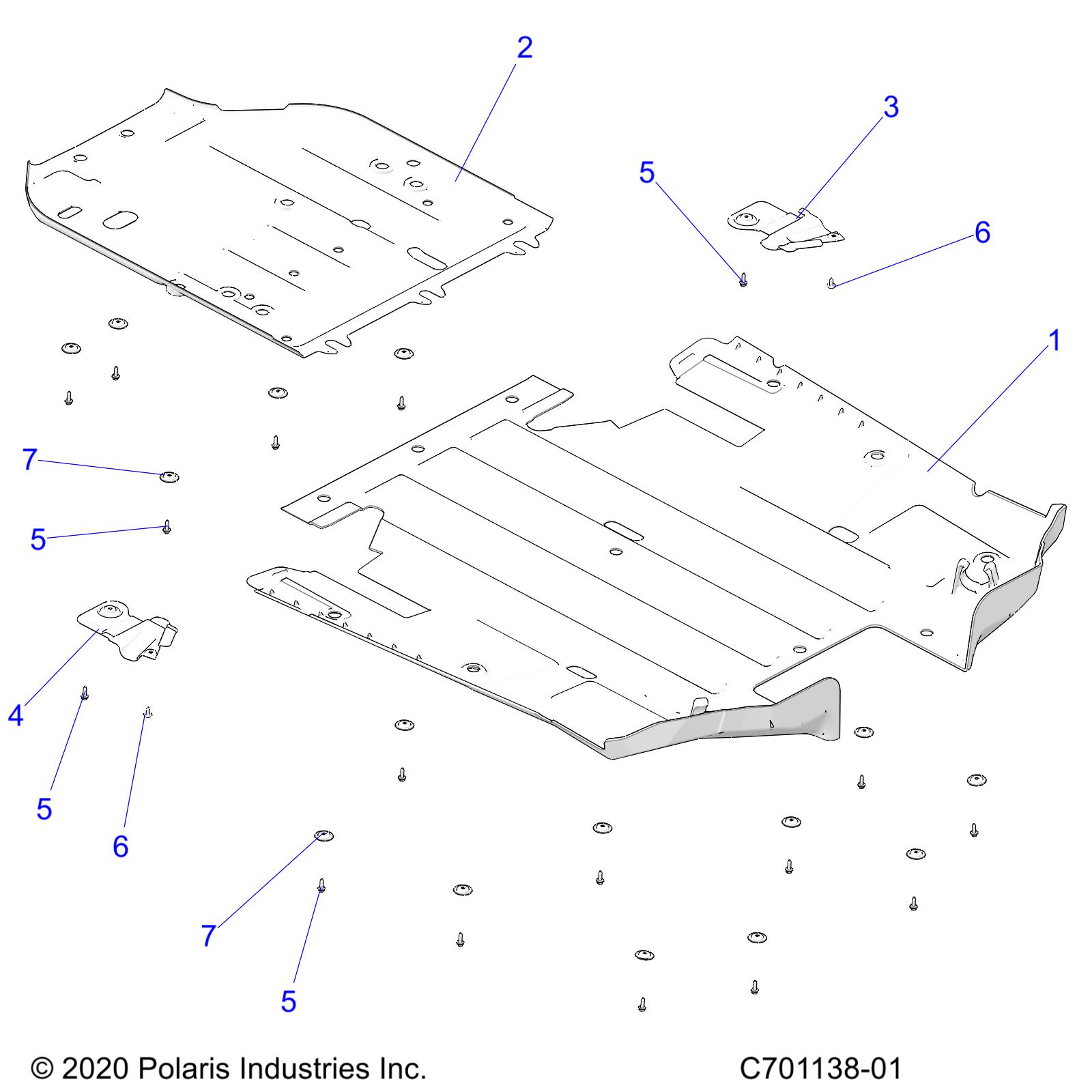 Part Number : 5456082-070 SKID PLATE  REAR  GLOSS BLACK