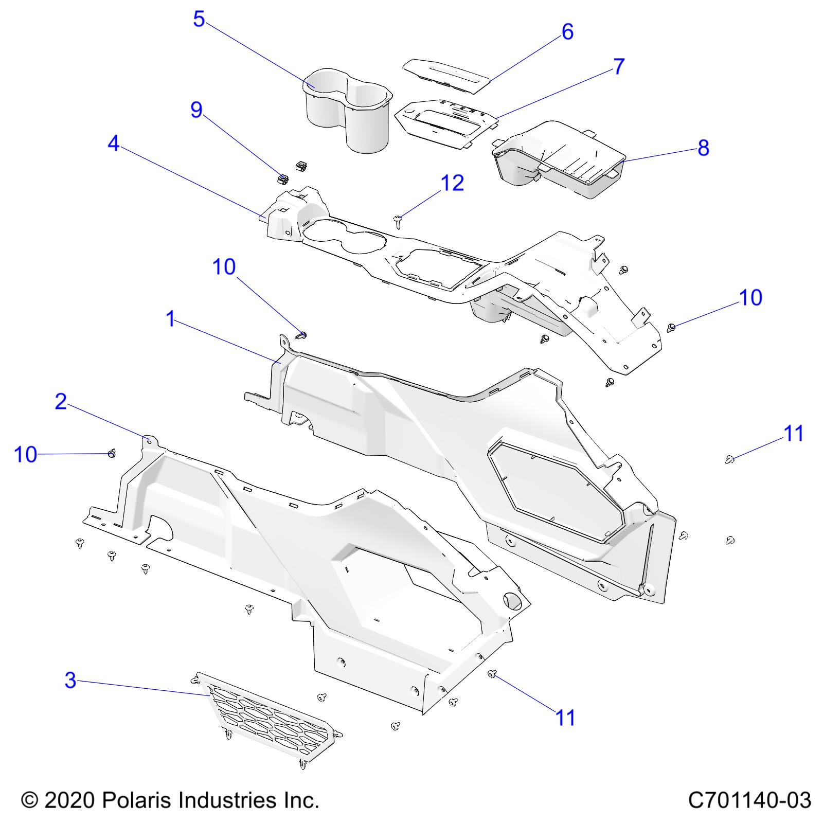 Foto diagrama Polaris que contem a peça 5455779