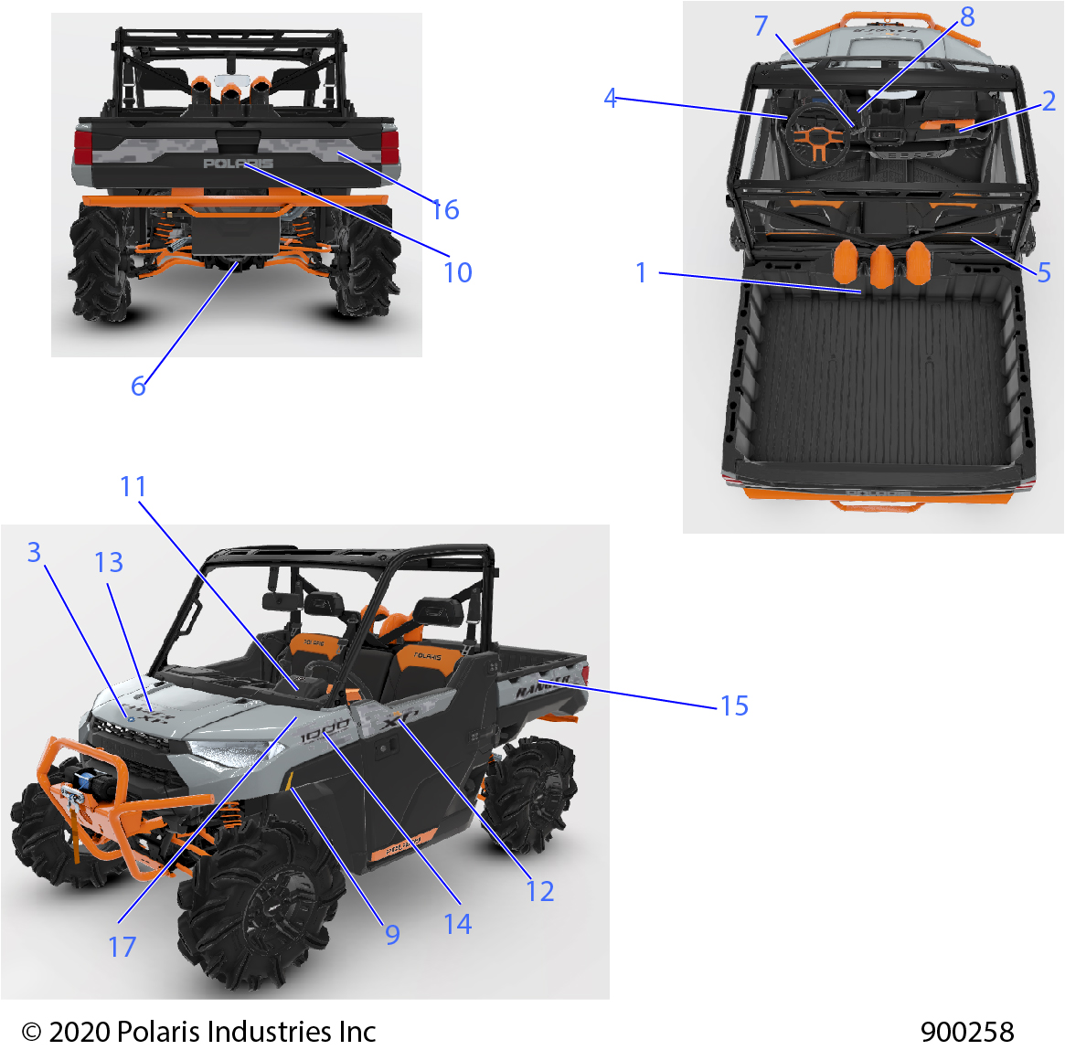 Part Number : 7193461 DECAL-FR.FNDR SIDE TOP 1000 RH