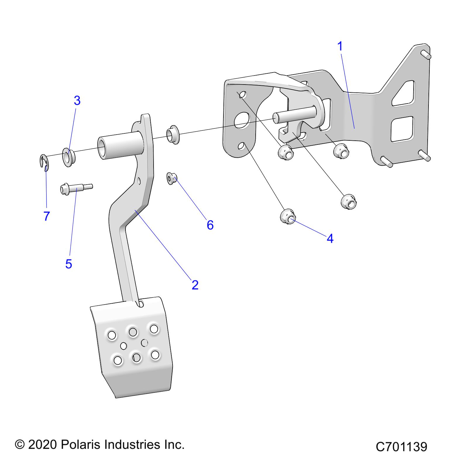 Part Number : 1023238-329 PEDAL MOUNT WELD  BLACK