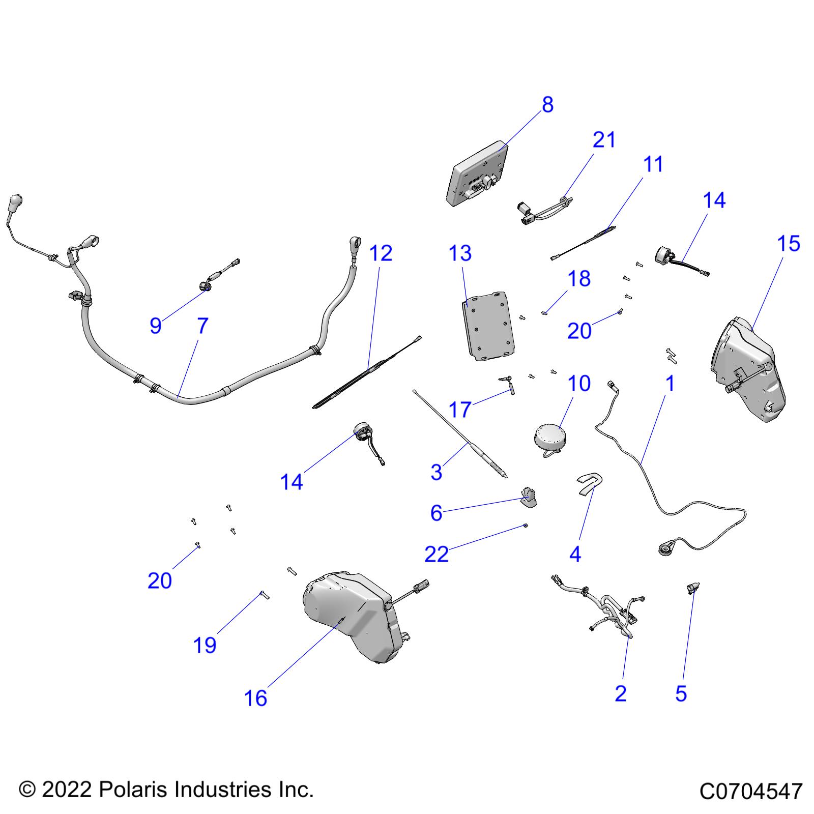 Foto diagrama Polaris que contem a peça 2415067